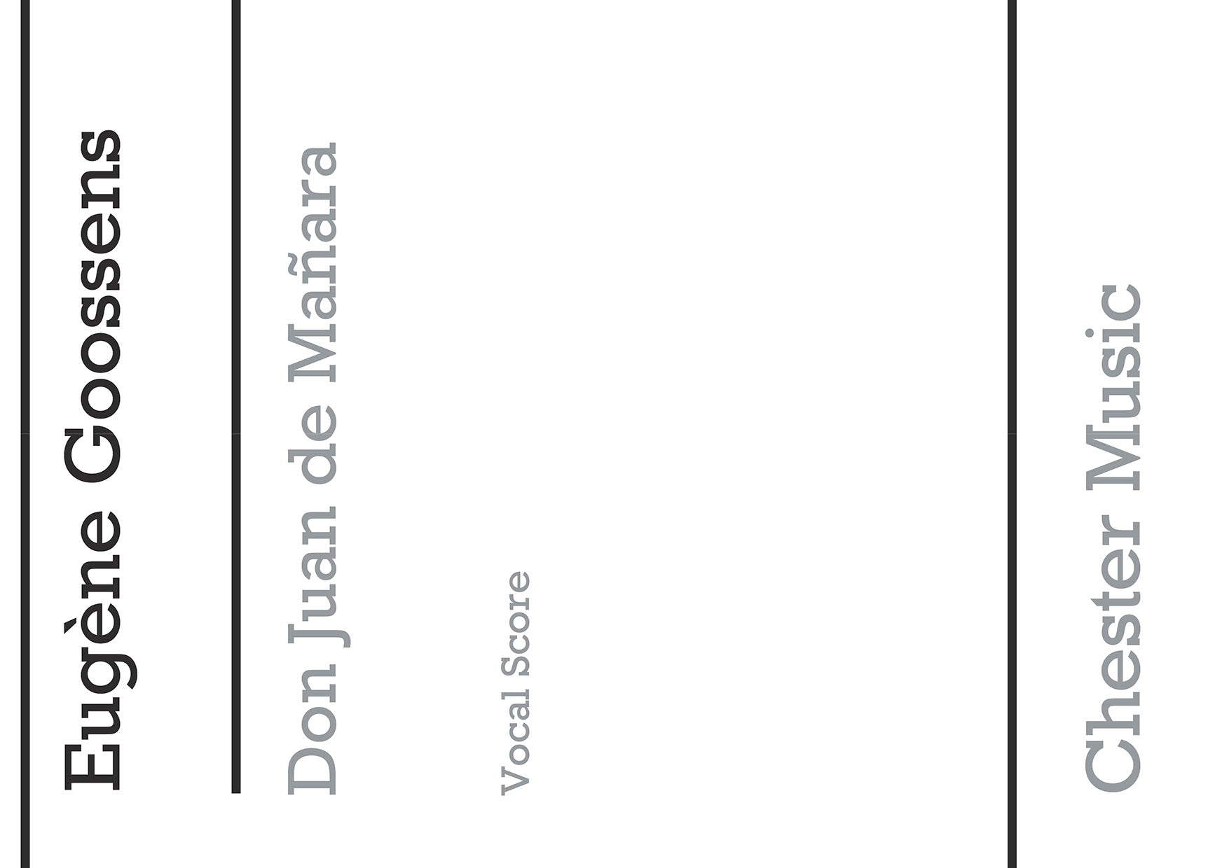 Don Juan De Manara de Eugene Goossens, Partie séparée pour sATB et Orchestre