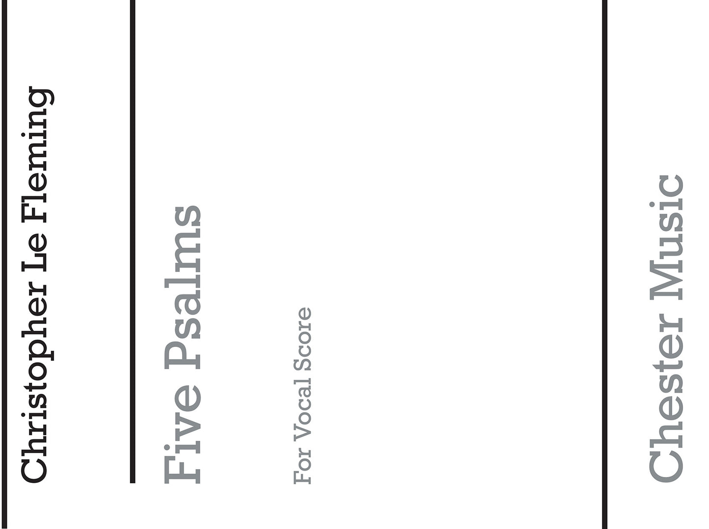 Five Psalms de Christopher Le Fleming, Partie séparée pour voix de soprano et SATB et Orchestre