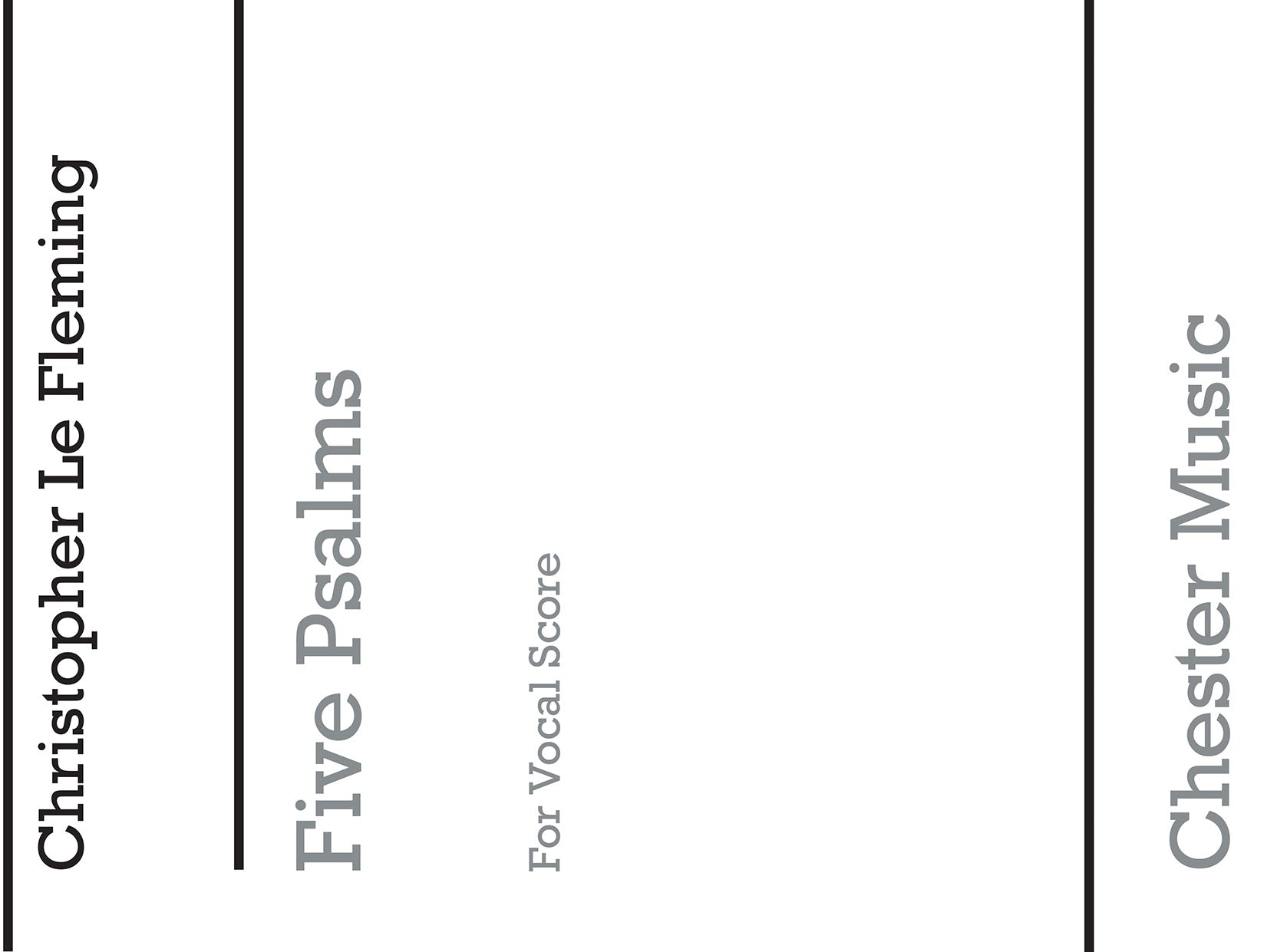 Five Psalms de Christopher Le Fleming, Partie séparée pour voix de soprano et SATB et Orchestre