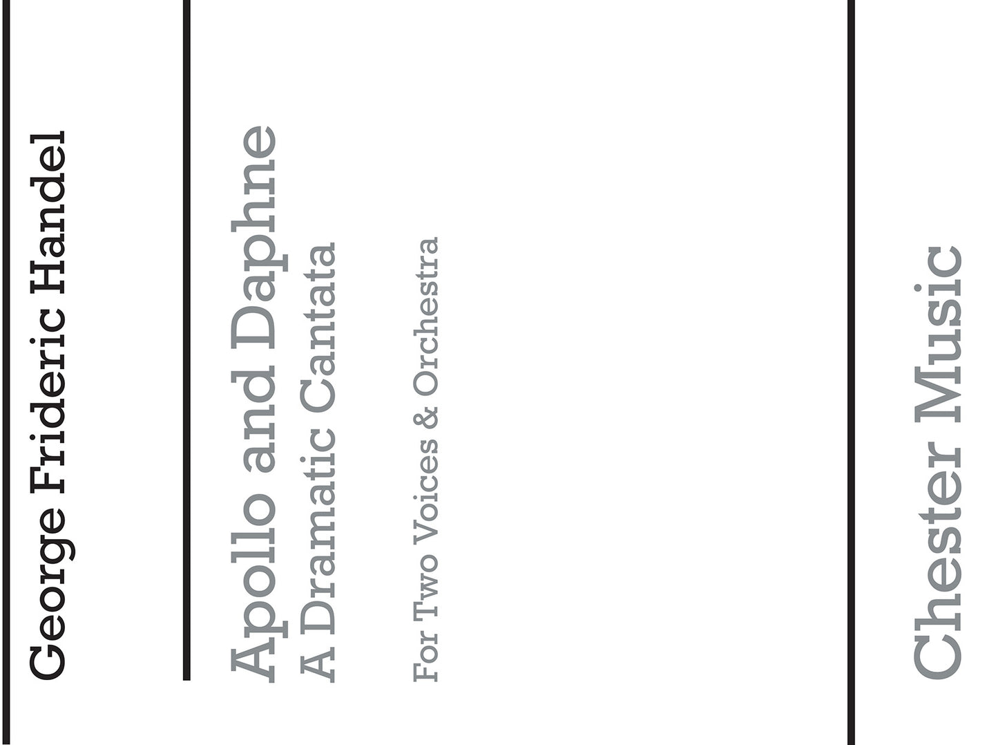 Apollo And Daphne de Georg Friedrich Händel, Livre pour voix