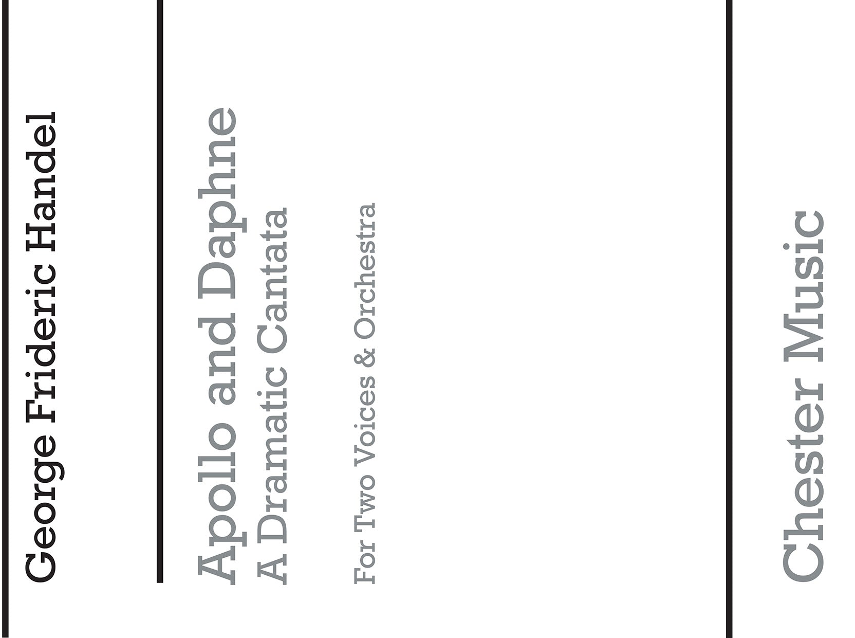 Apollo And Daphne de Georg Friedrich Händel, Livre pour voix