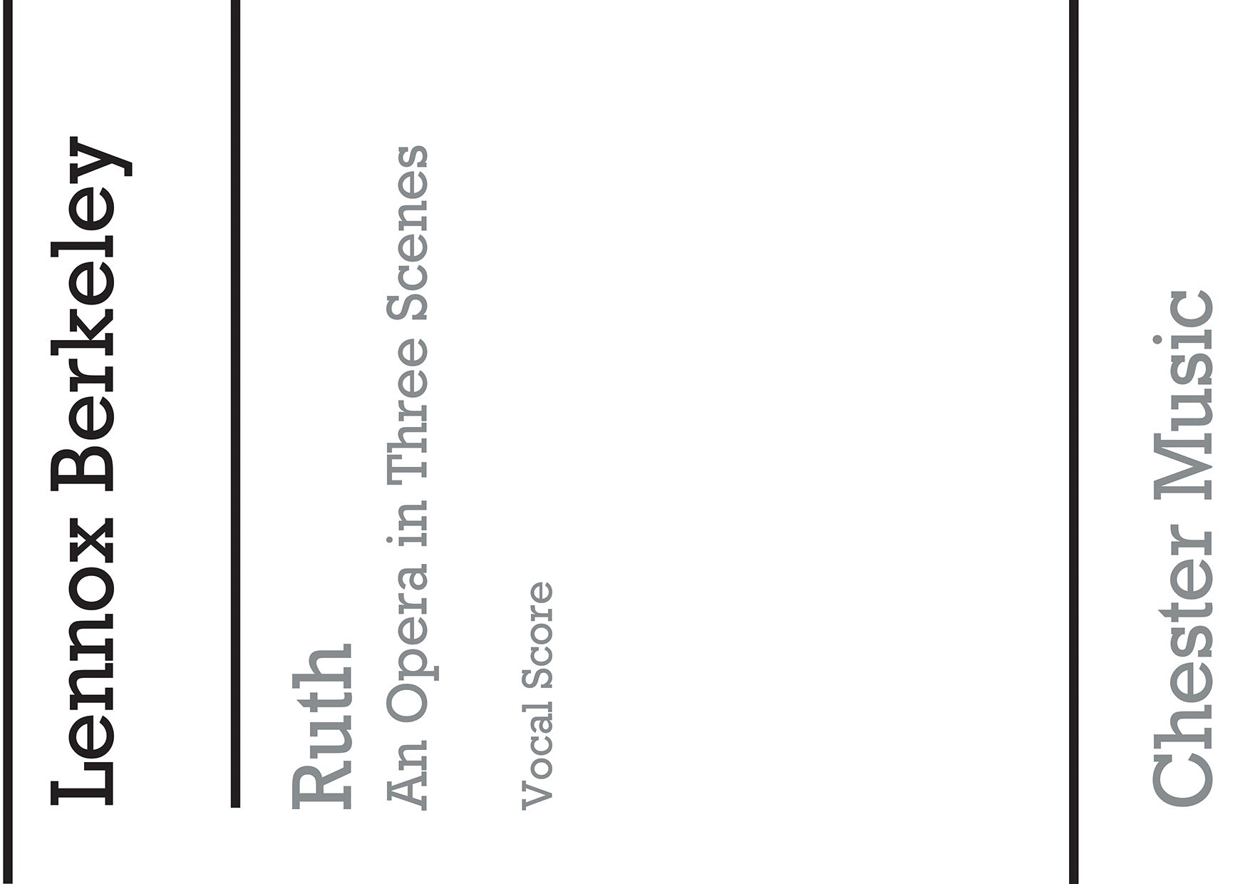 Ruth Op.50 de Lennox Berkeley, Partie séparée pour soli et SATB et Ensemble de chambre