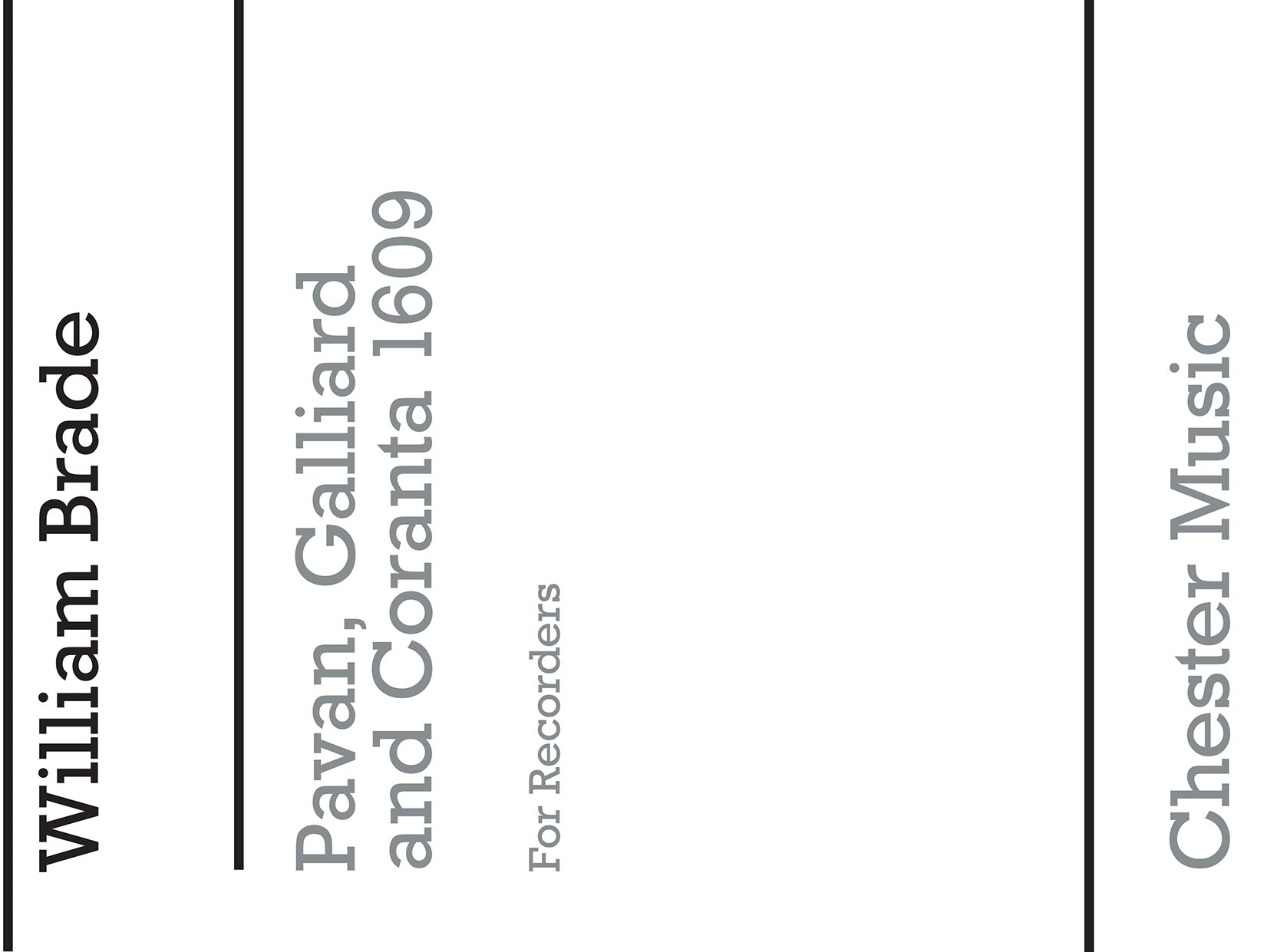Pavane, Galliard And Corranta de William Brade, Livre pour ensemble de chambre