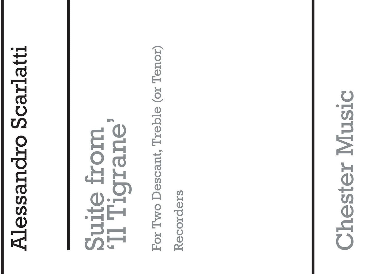 Suite (Il Tigrane) de Alessandro Scarlatti, Livre pour flûte à bec soprano