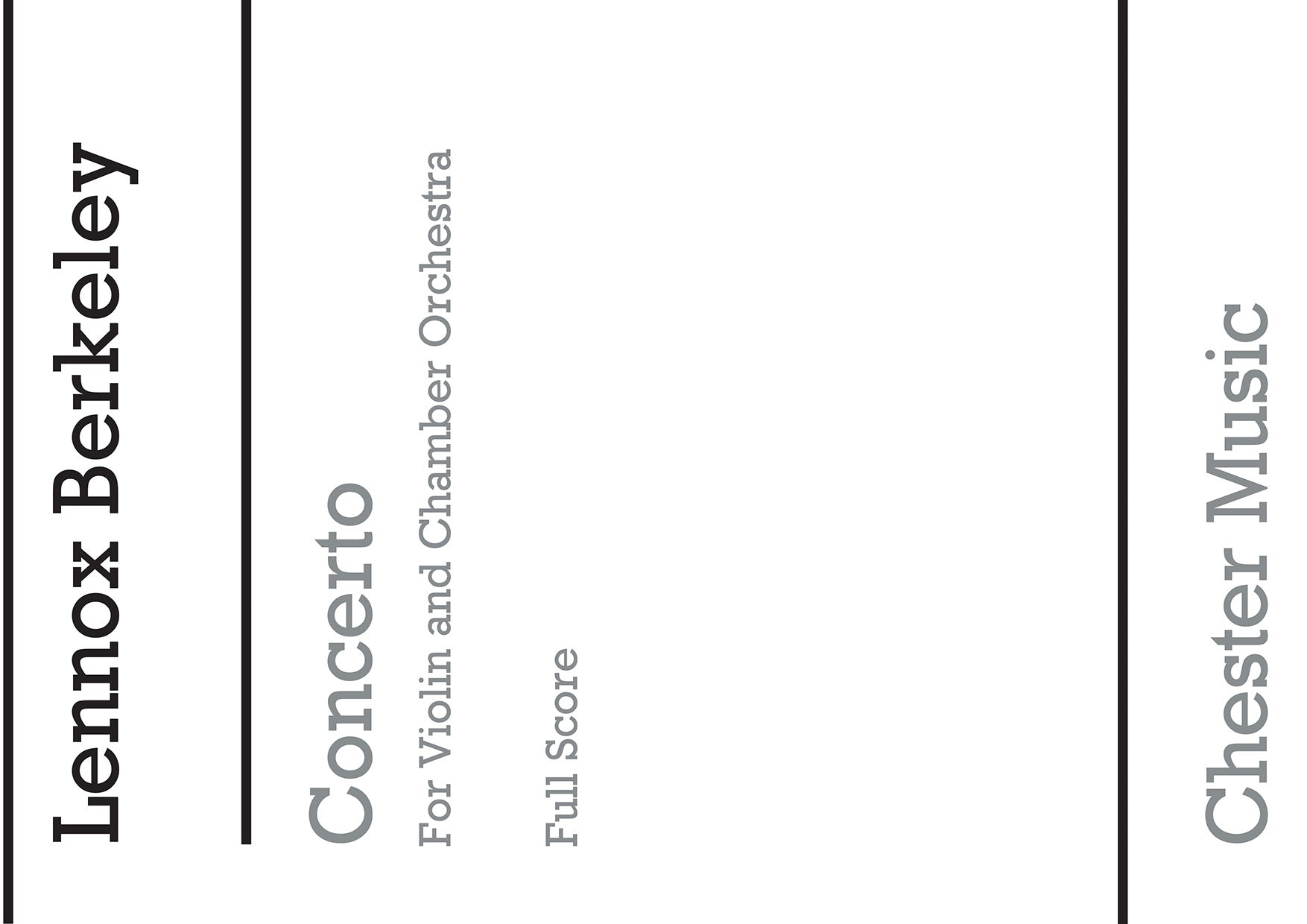 Concerto For Violin And Chamber Orchestra Op.59 de Lennox Berkeley, Livre pour violon et Ensemble de chambre