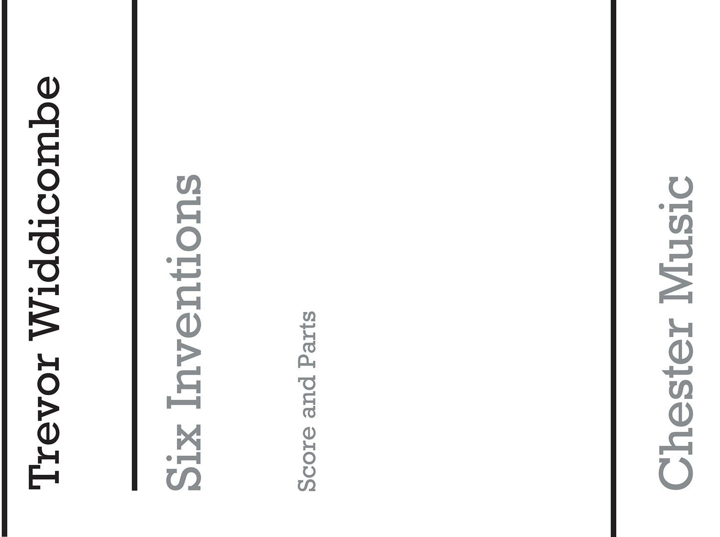Six Inventions de Trevor Widdicombe, Livre pour instruments à cordes