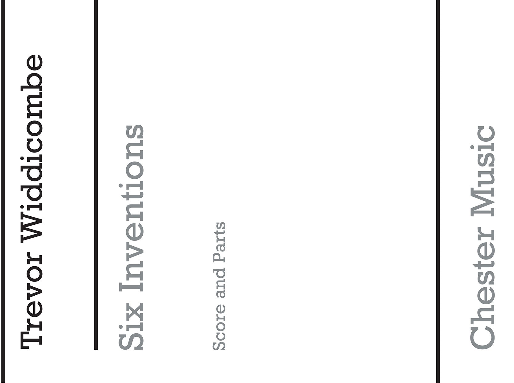 Six Inventions de Trevor Widdicombe, Livre pour instruments à cordes