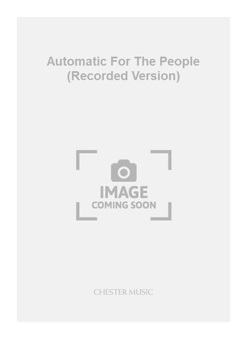 Automatic For The People (Recorded Version), Livre pour guitare