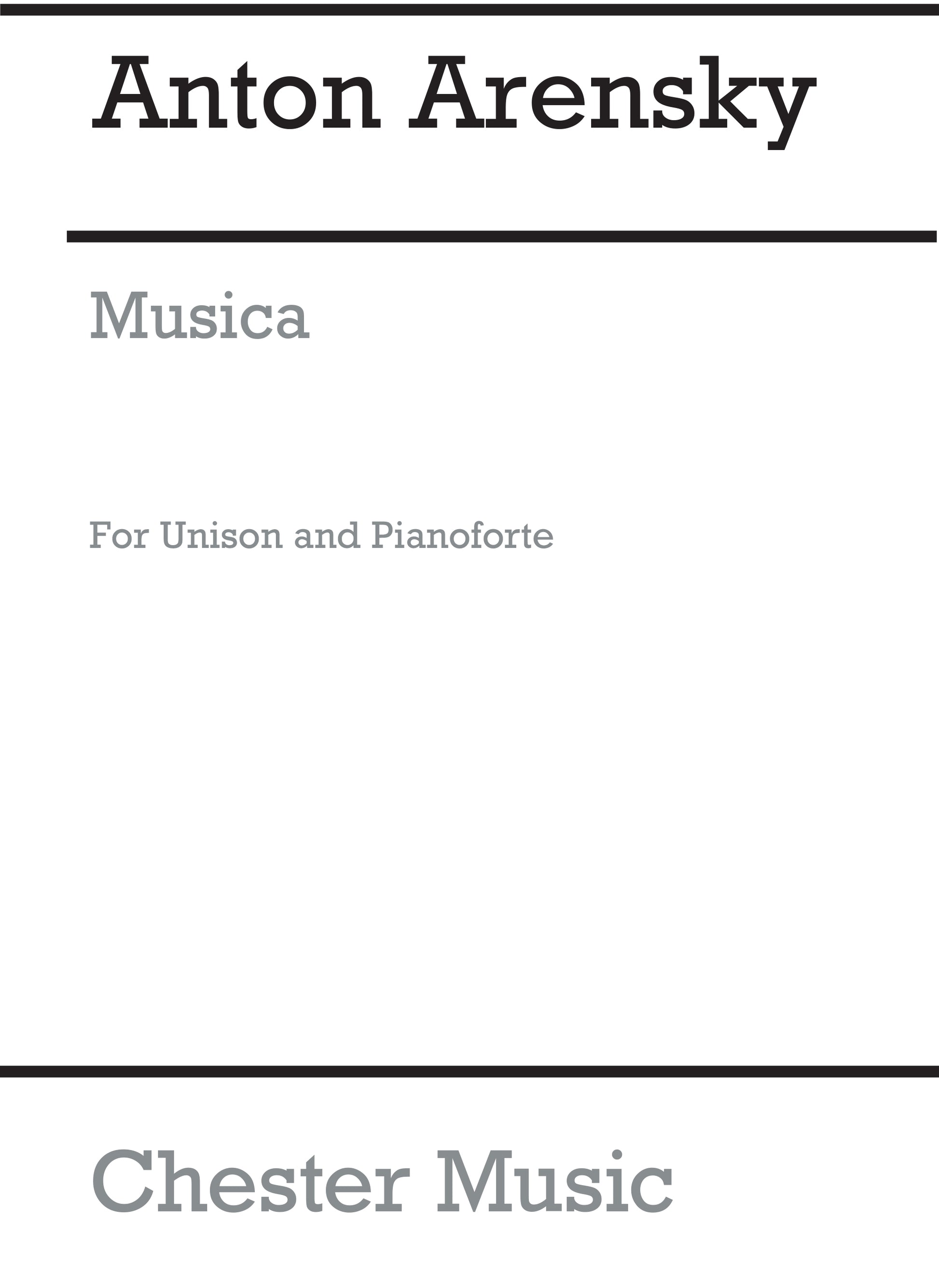 Cradle Song Op.59 No.5 de Anton Stepanovich Arensky, Partition chorale pour unison Choir and Piano