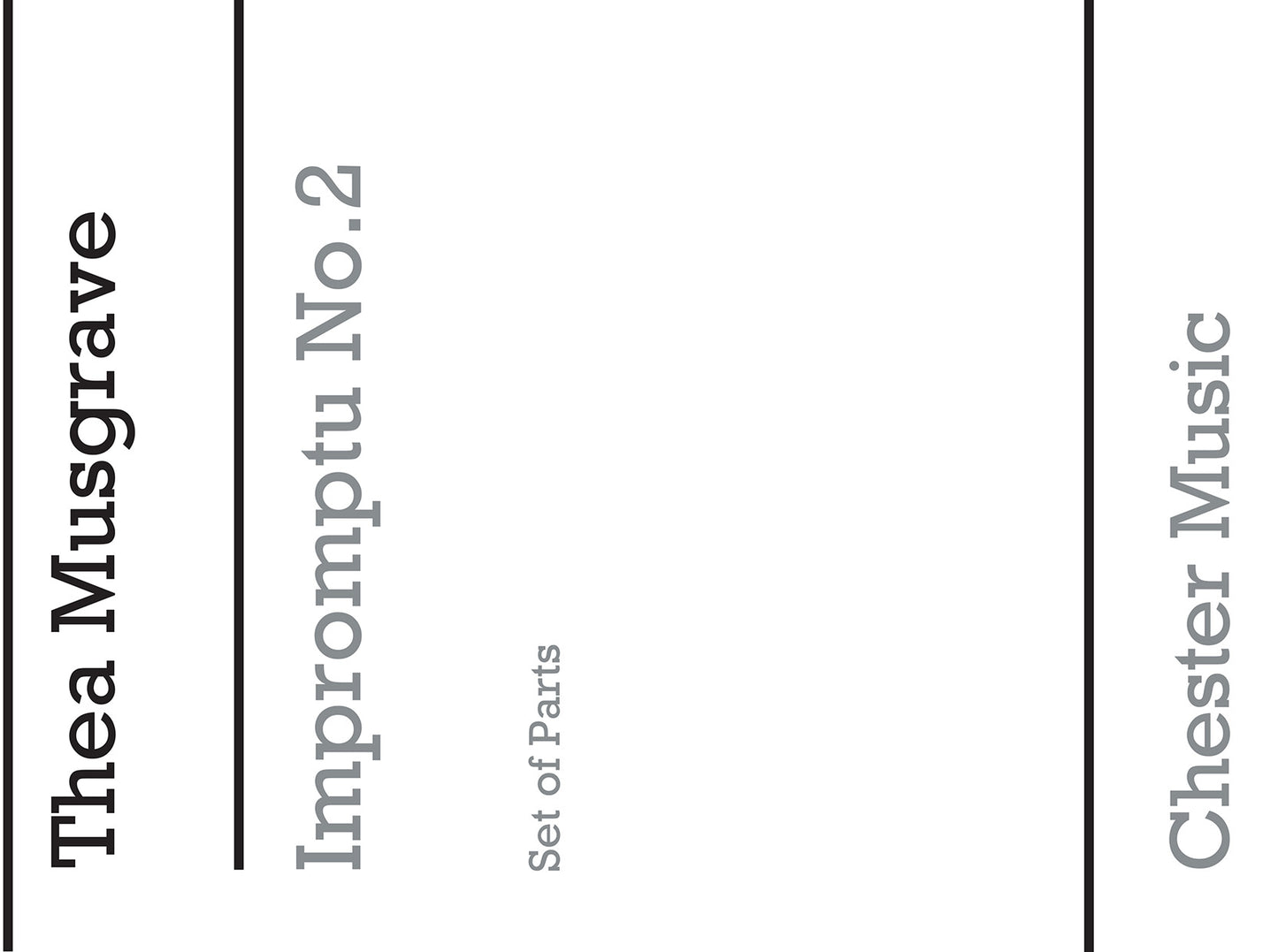 Impromptu No.2 (Parts) de Thea Musgrave, Livre pour flûte et Hautbois et Clarinette