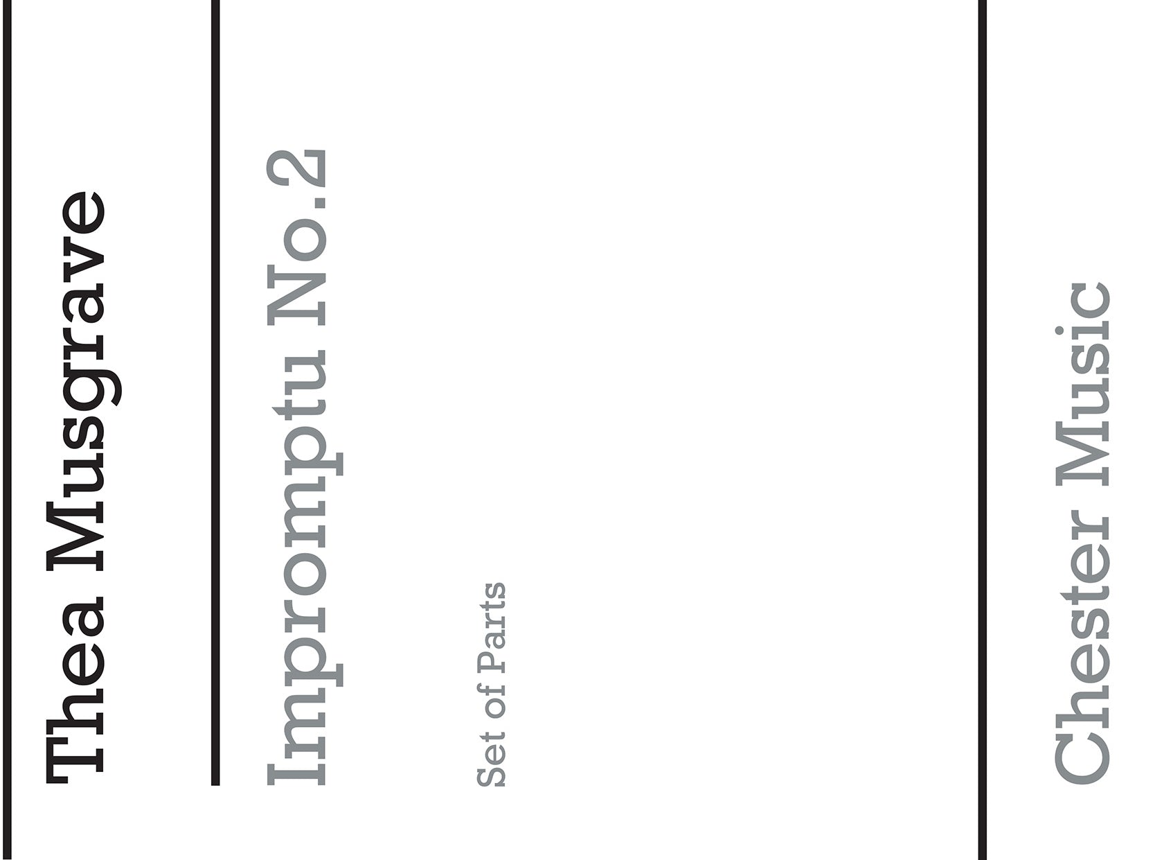 Impromptu No.2 (Parts) de Thea Musgrave, Livre pour flûte et Hautbois et Clarinette