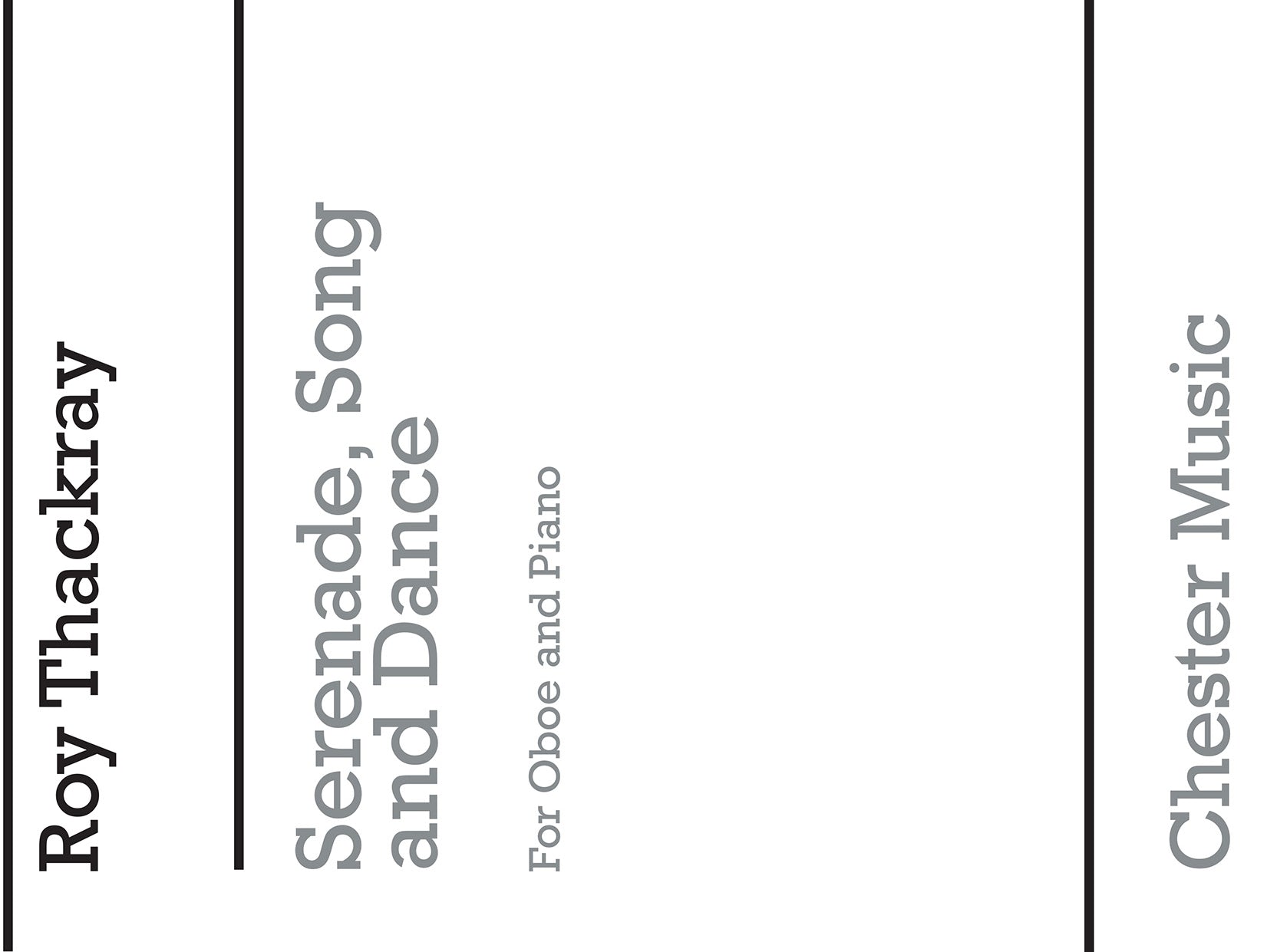 Serenade, Song And Dance Oboe And Piano de Roy Thackray, Livre pour hautbois et Piano