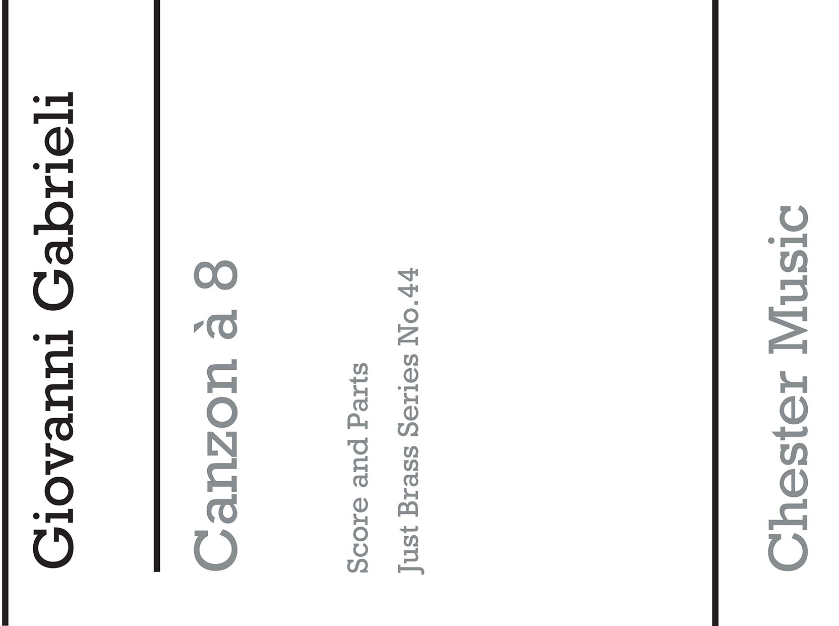 Canzon de Giovanni Gabrieli, Partition + parties pour octuor de cuivres