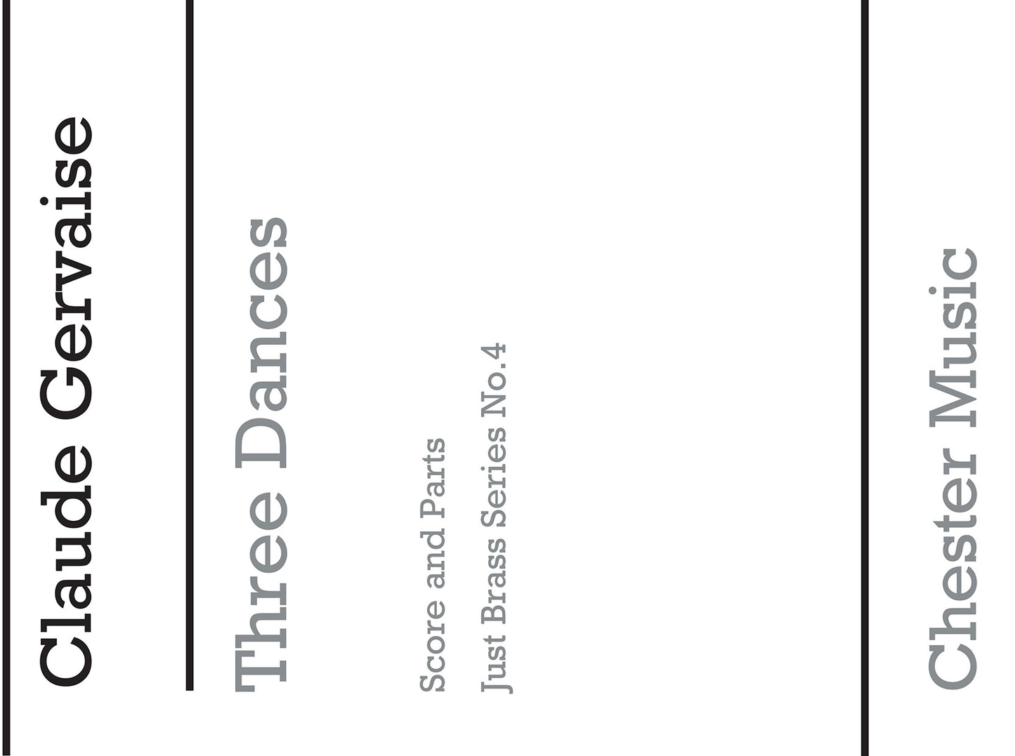 Three Dances de Claude Gervaise, Partition + parties pour brass Quartet and Percussion