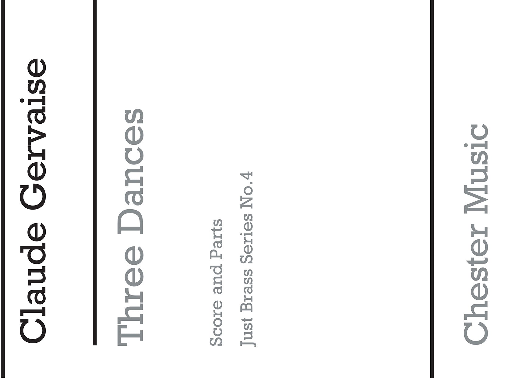 Three Dances de Claude Gervaise, Partition + parties pour brass Quartet and Percussion