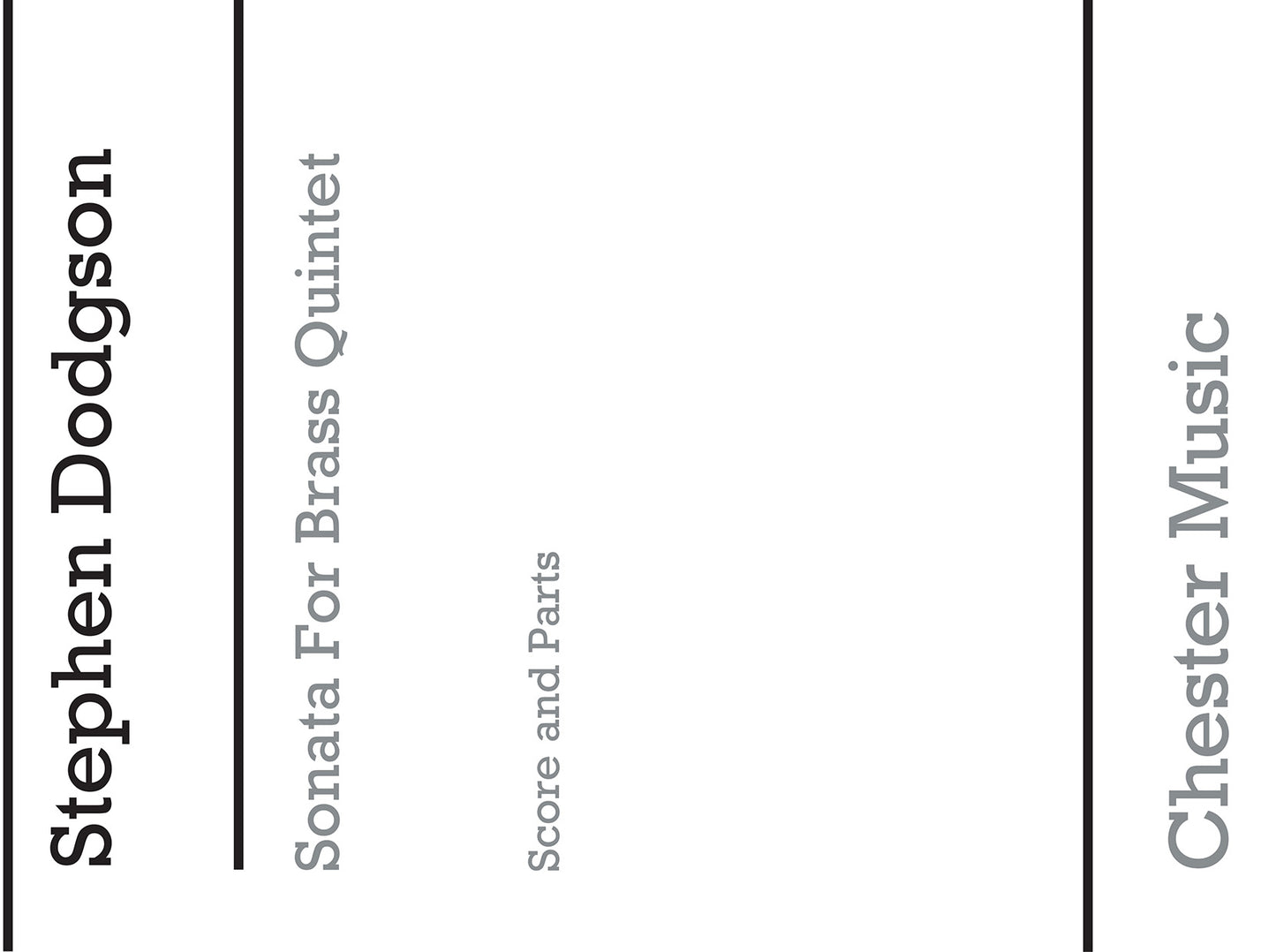 Sonata For Brass Quintet de Stephen Dodgson, Partition + parties pour quintette de cuivres