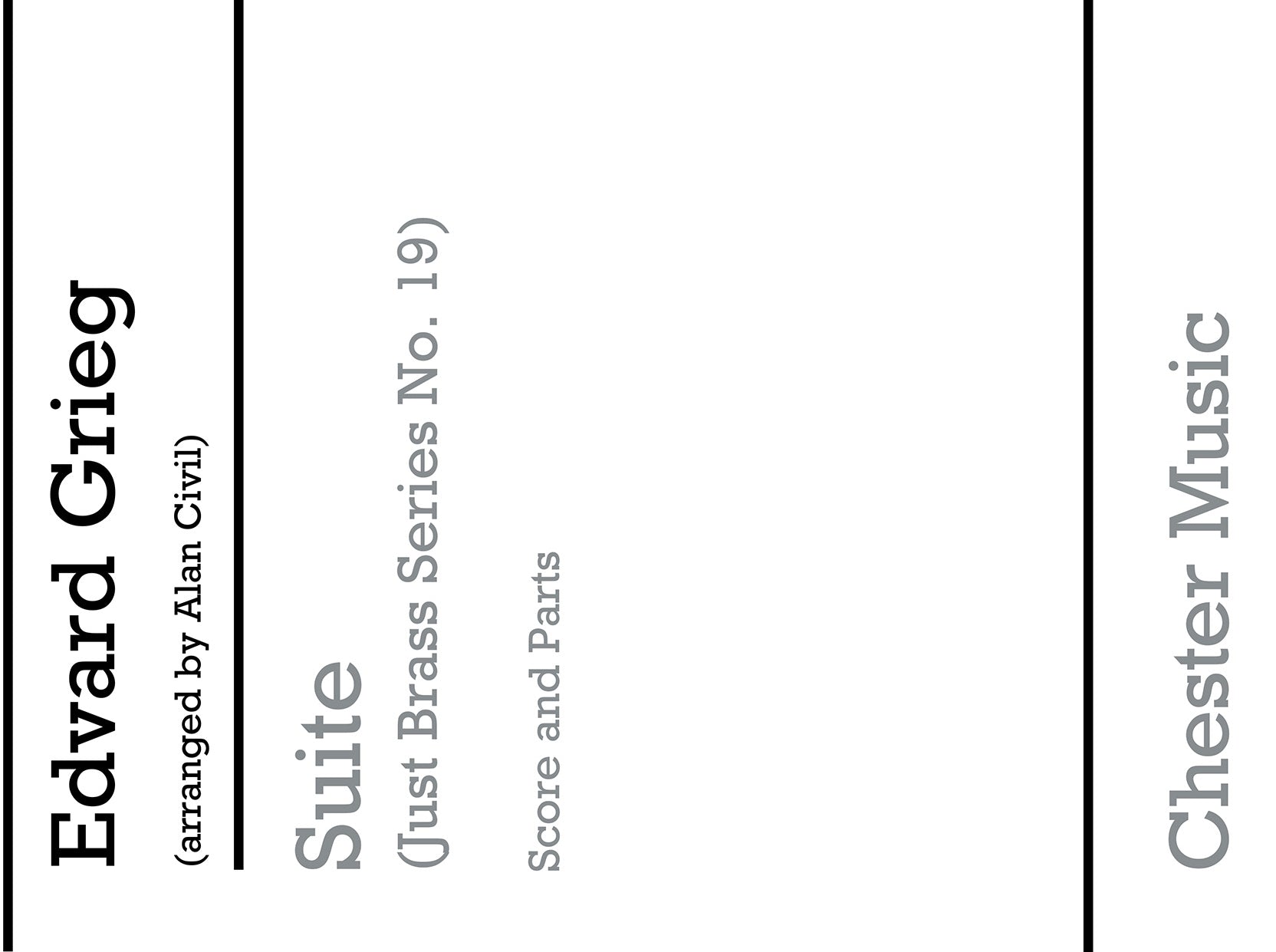 Brass Suite de Edvard Grieg, Partition + parties pour quintette de cuivres