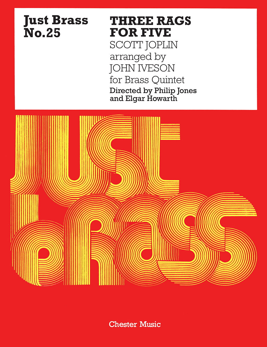 Three Rags For Brass Quintet de Scott Joplin, Partition + parties pour quintette de cuivres