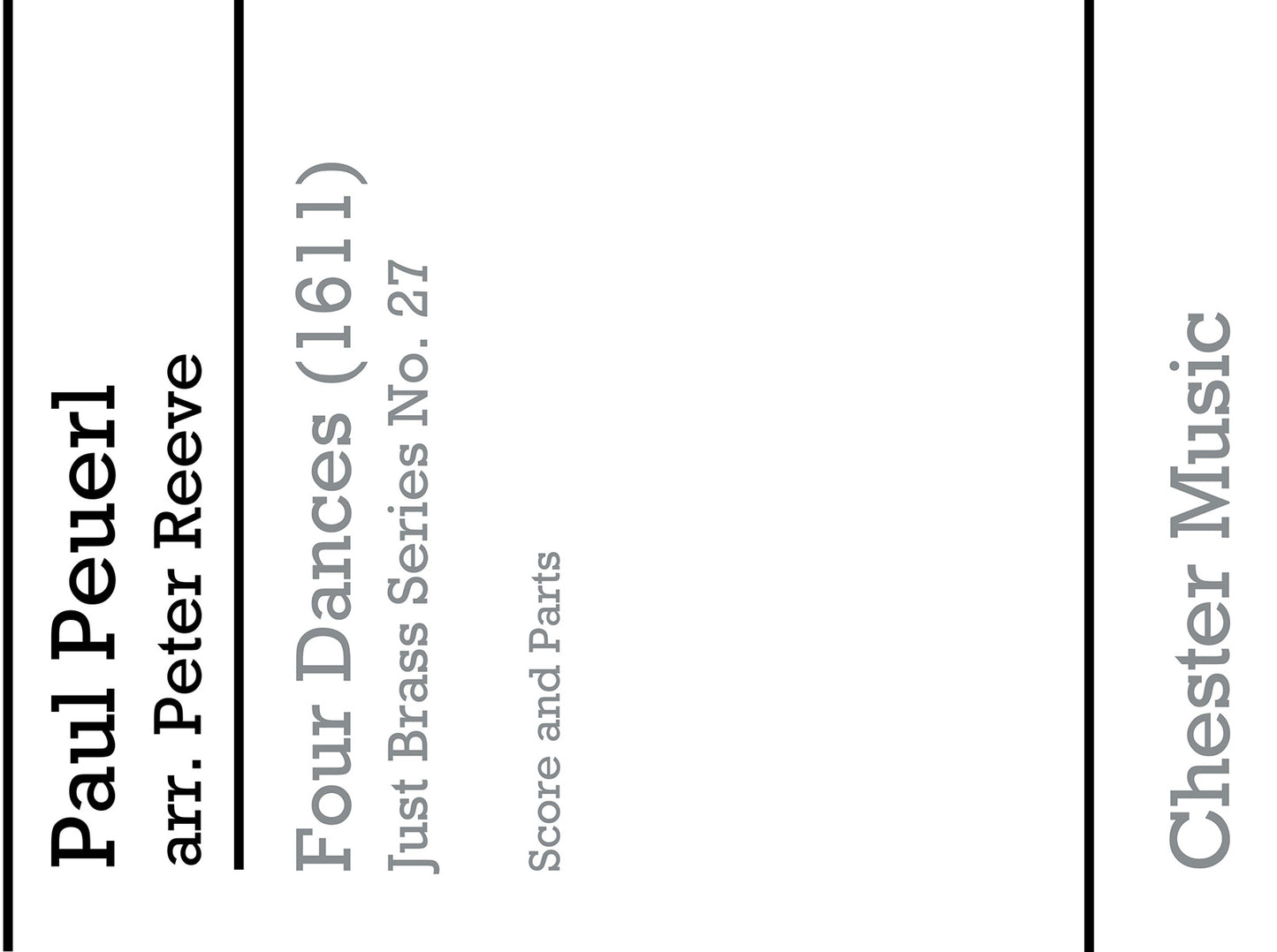 Four Dances de Paul Peuerl, Partition + parties pour quatuor de cuivres
