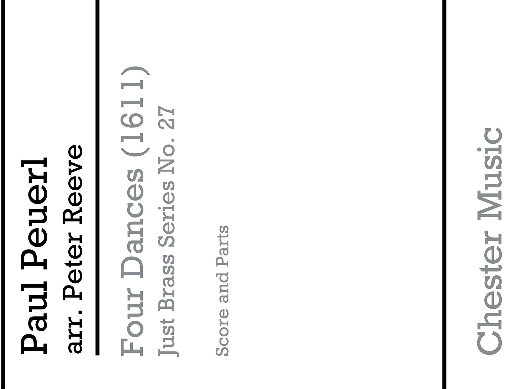 Four Dances de Paul Peuerl, Partition + parties pour quatuor de cuivres