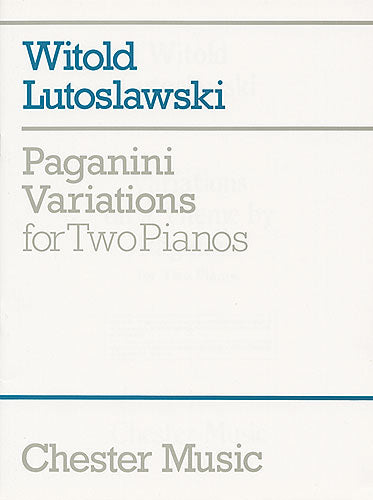 Paganini Variations For Two Pianos de Witold Lutoslawski, Livre pour duo de pianos