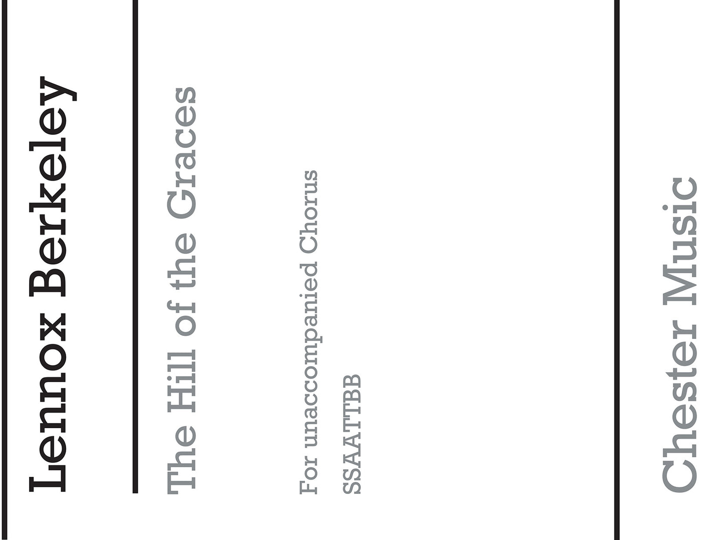The Hill Of The Graces Op.91 No.2 de Lennox Berkeley, Partition chorale pour sATB