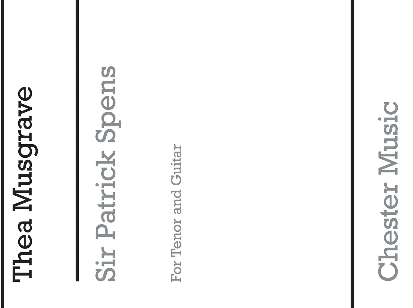 Sir Patrick Spens for Tenor with Guitar de Thea Musgrave, Livre pour voix de ténor et Guitare
