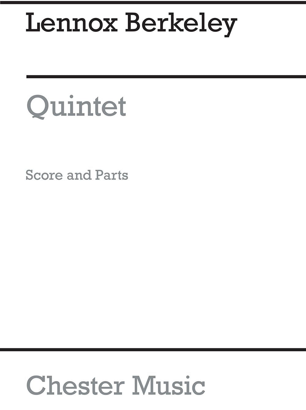 Quintet Op.90 de Lennox Berkeley, Partition + parties pour hautbois et Clarinette et Basson et Cor et Piano