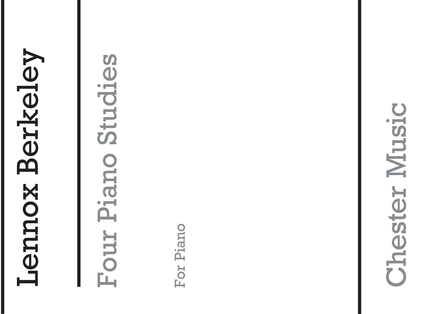 Four Piano Studies Op. 82 de Lennox Berkeley, Livre pour piano