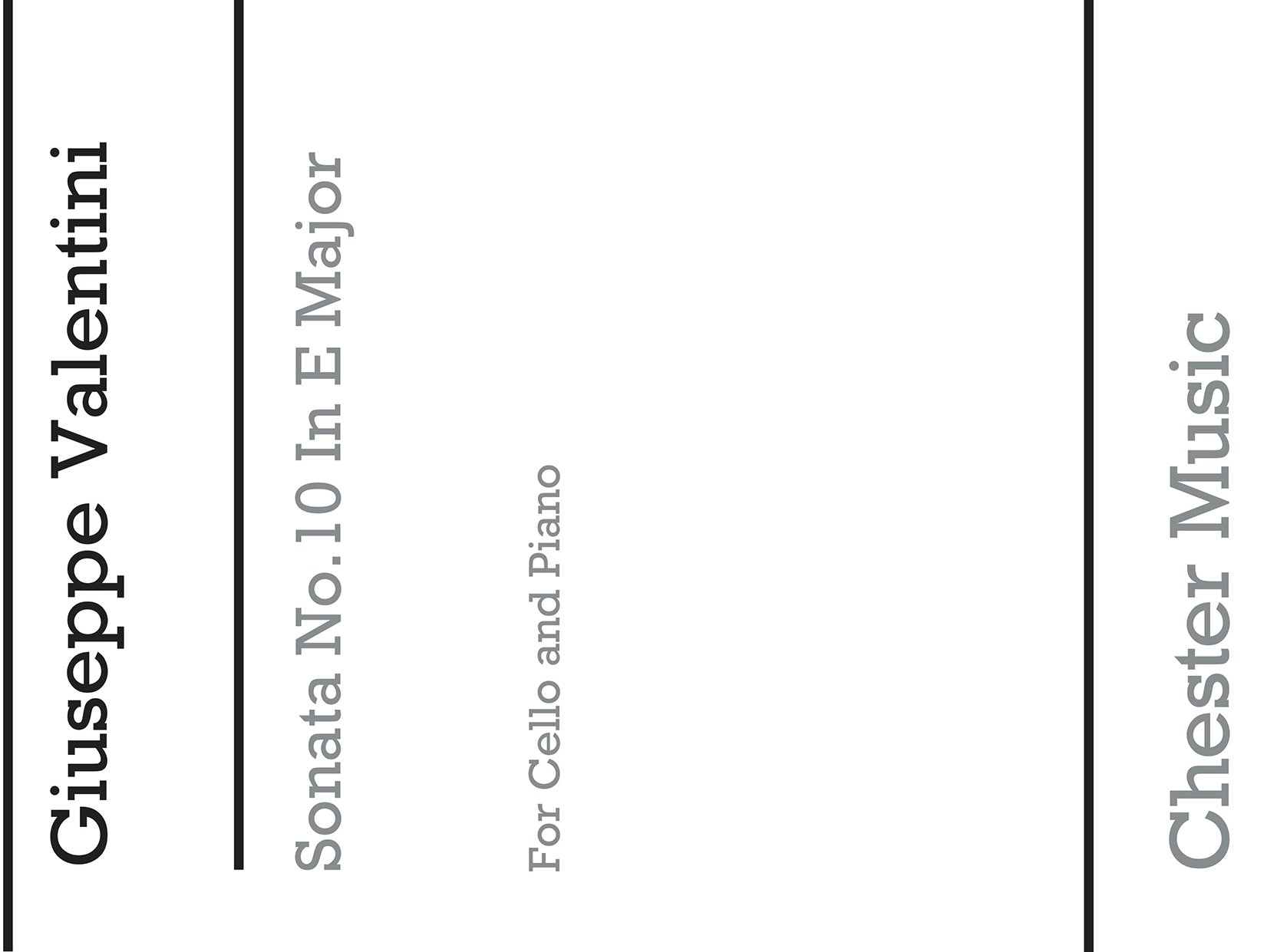 Sonata No.10 In E Major de Giuseppe Valentini, Livre pour violoncelle et Piano