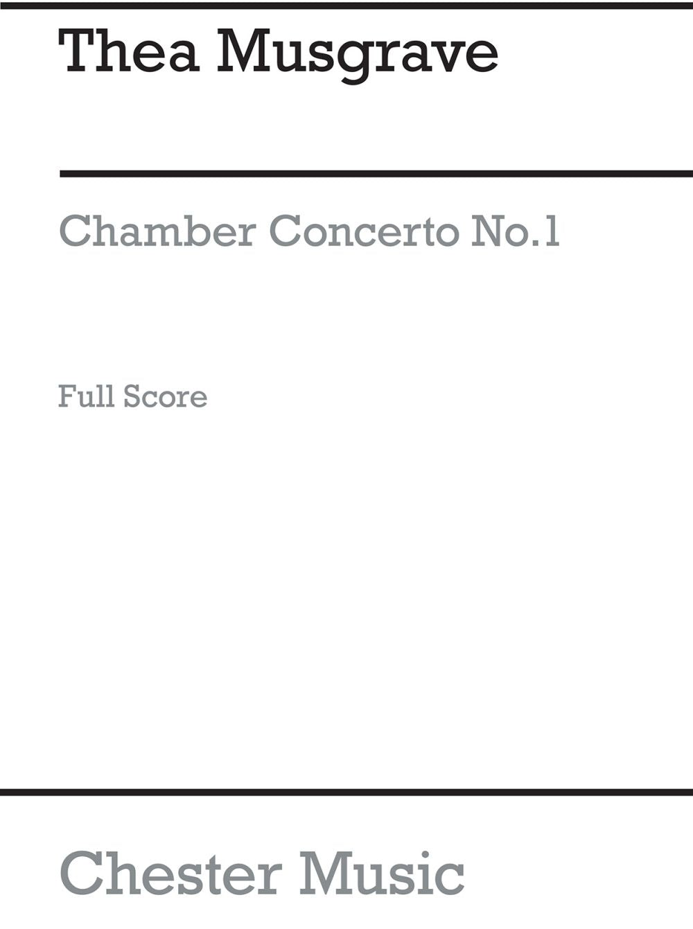 Chamber Concerto No.1 For Nine Instruments de Thea Musgrave, Livre pour orchestre