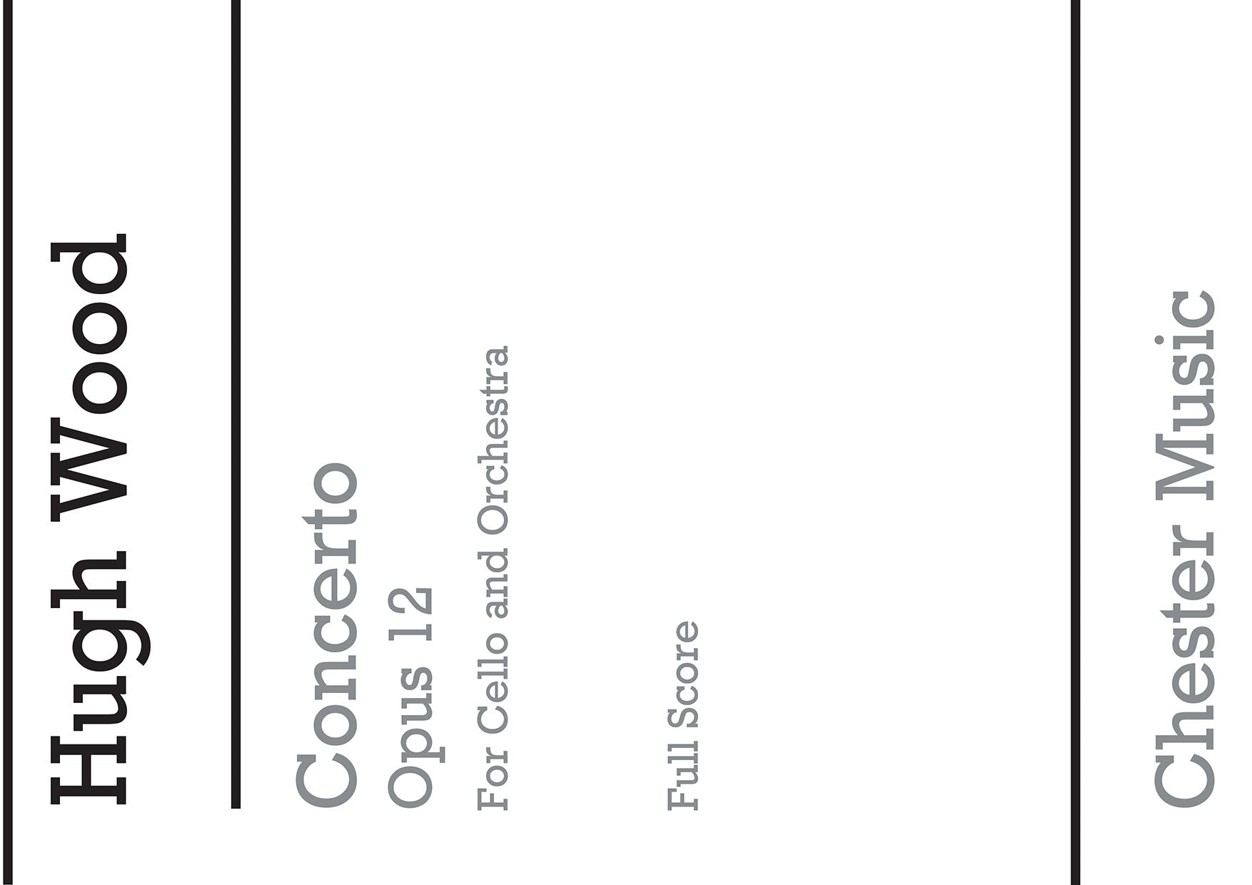 Cello Concerto Op.12 (Full Score) de Hugh Wood, Partition pour orchestra and Cello Solo