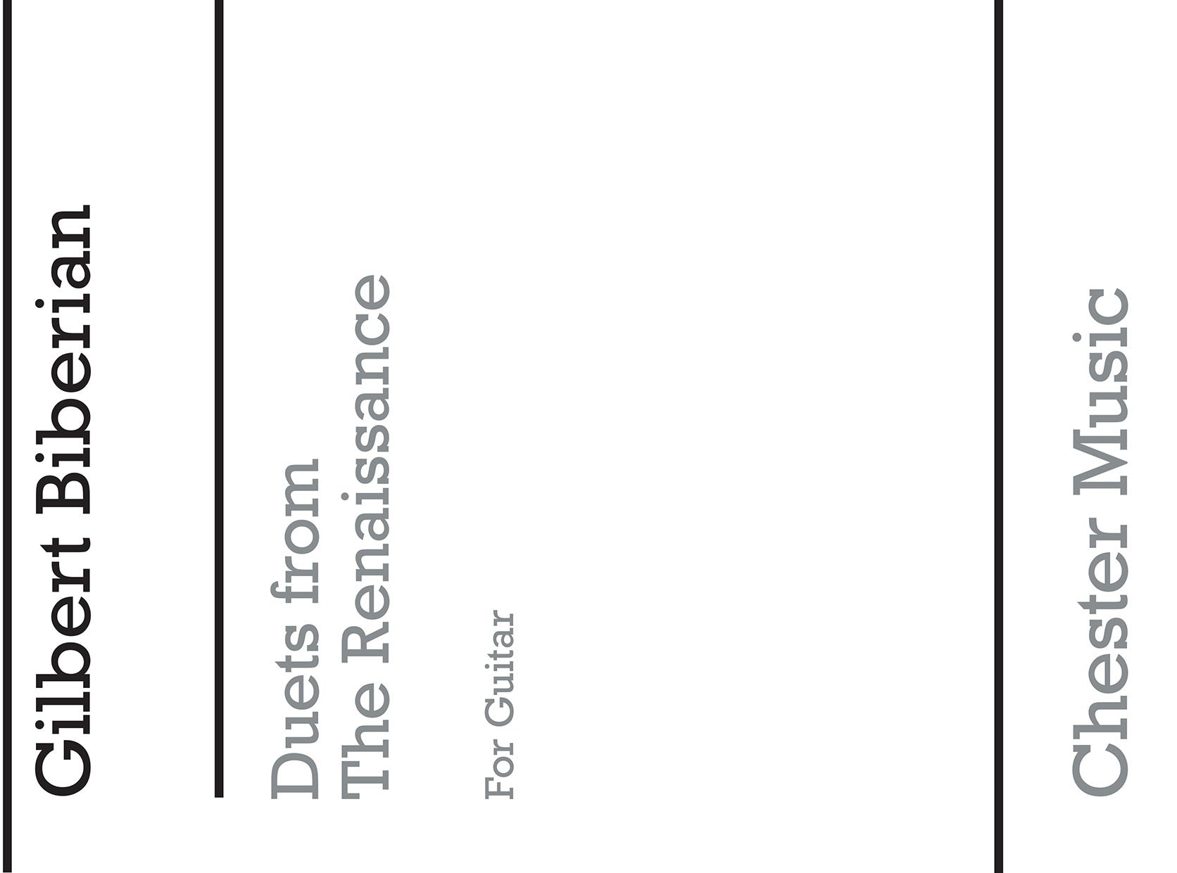 Guitar Duets From The Renaissance, Livre pour guitare