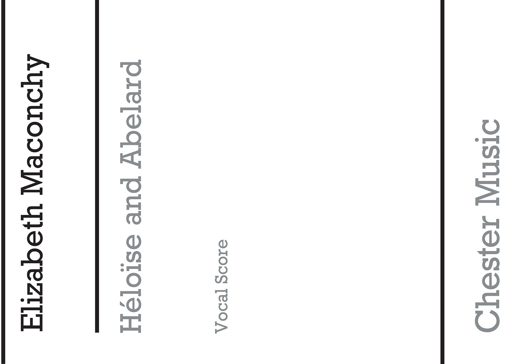 Heloise And Abelard de Elizabeth Maconchy, Partie séparée pour soprano et Ténor et Voix de basse et SATB et Orchestre