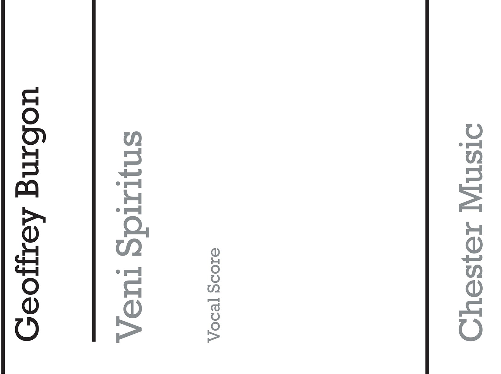 Veni Spiritus de Geoffrey Burgon, Livre pour sATB et Piano