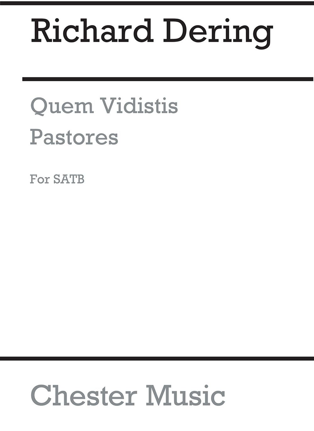 Quem Vidistis Pastores (Petti) de Richard Dering, Partition chorale pour sATB