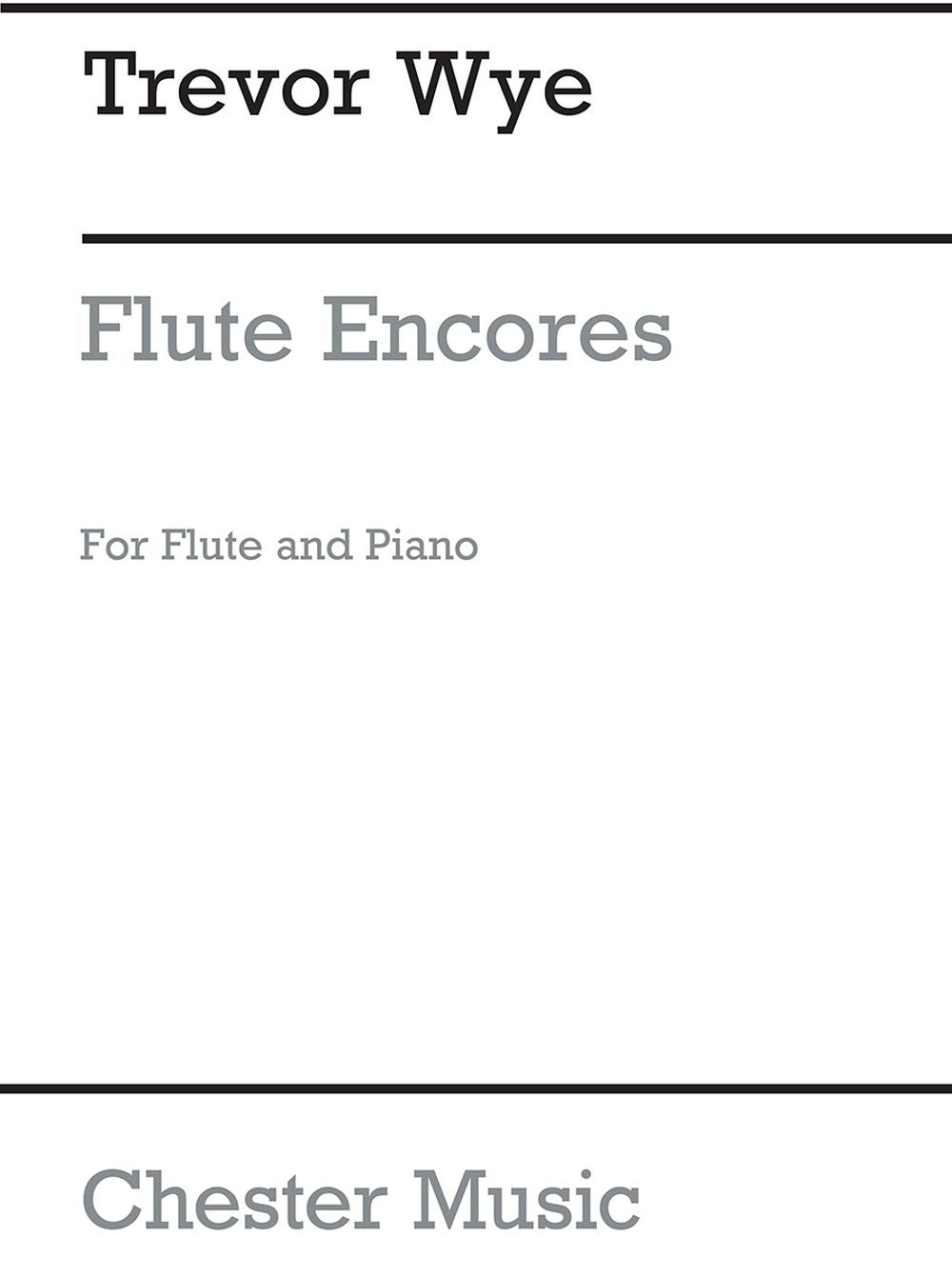 Flute Encores de Trevor Wye, Livre pour flûte et Piano
