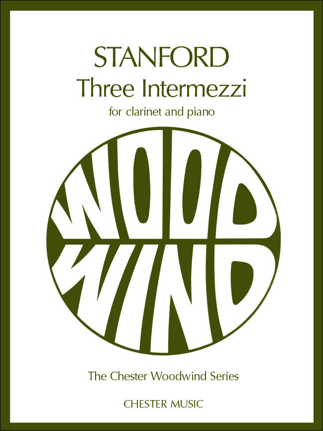 3 Intermezzi Opus 13 de Charles Villiers Stanford, Livre pour clarinette et Piano
