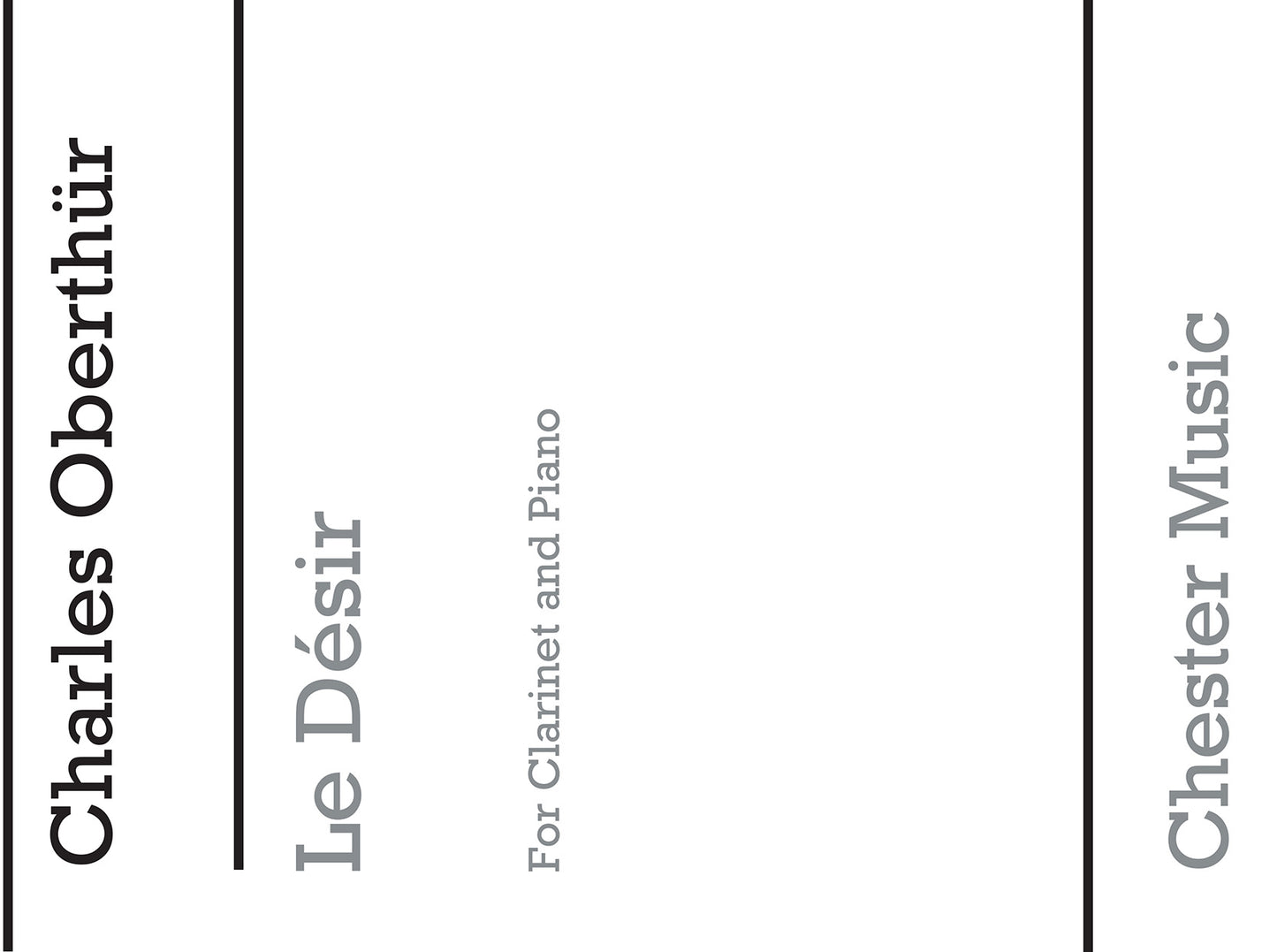 Le Desir Op. 65 (Bradbury) Clt/Pf de Charles Oberthur, Livre pour clarinette et Piano