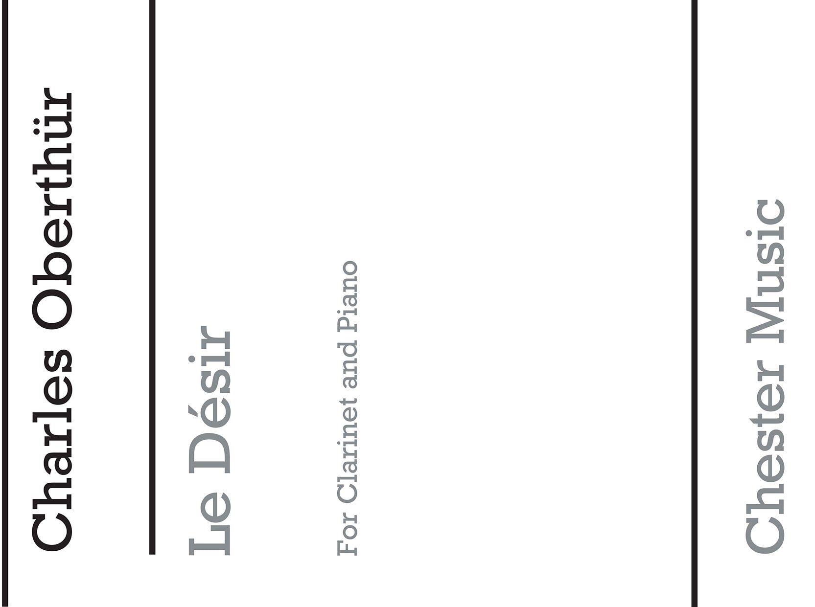 Le Desir Op. 65 (Bradbury) Clt/Pf de Charles Oberthur, Livre pour clarinette et Piano