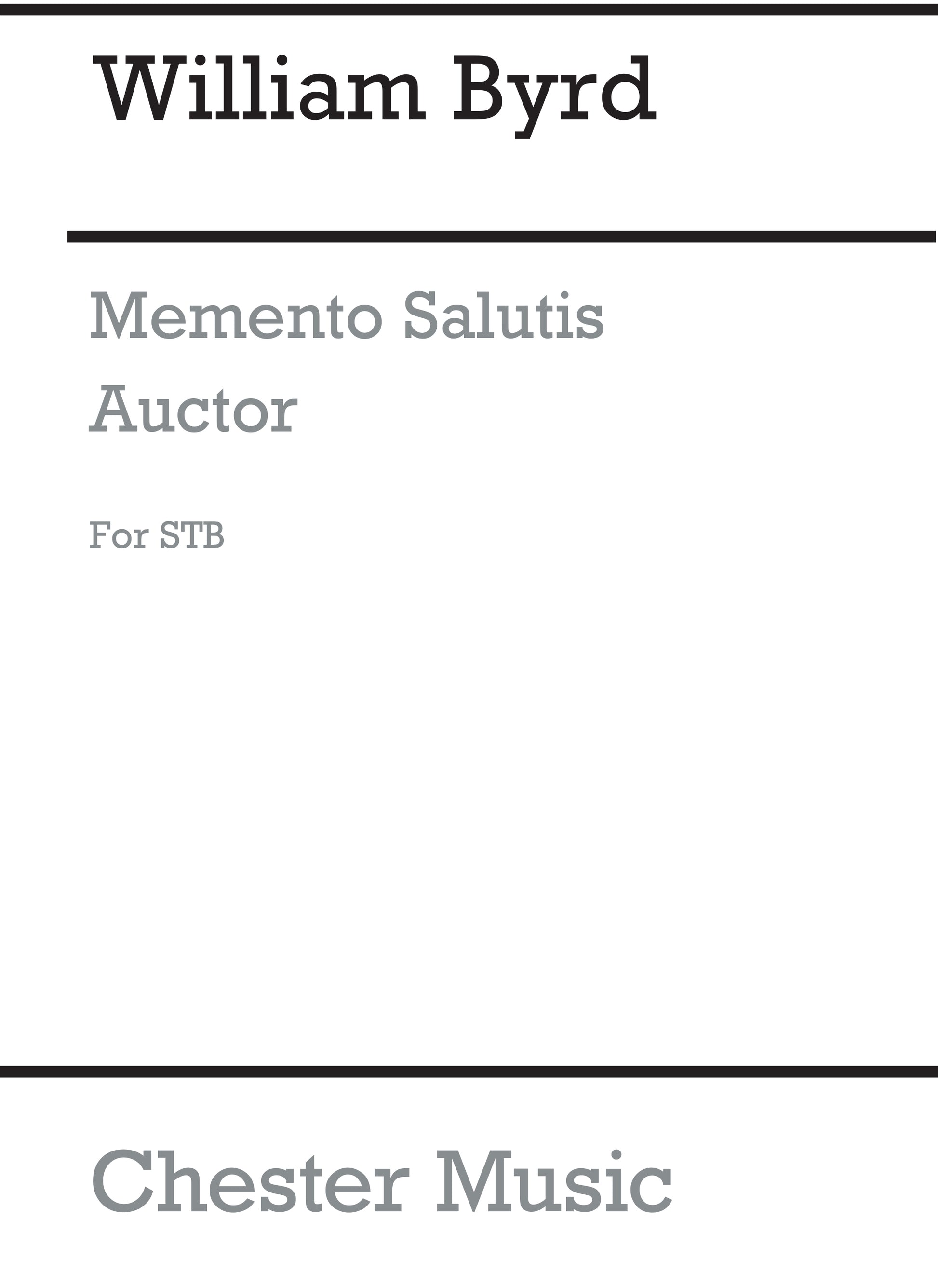 Memento Salutis Auctor de William Byrd, Partition chorale pour 3-Part Mixed Choir