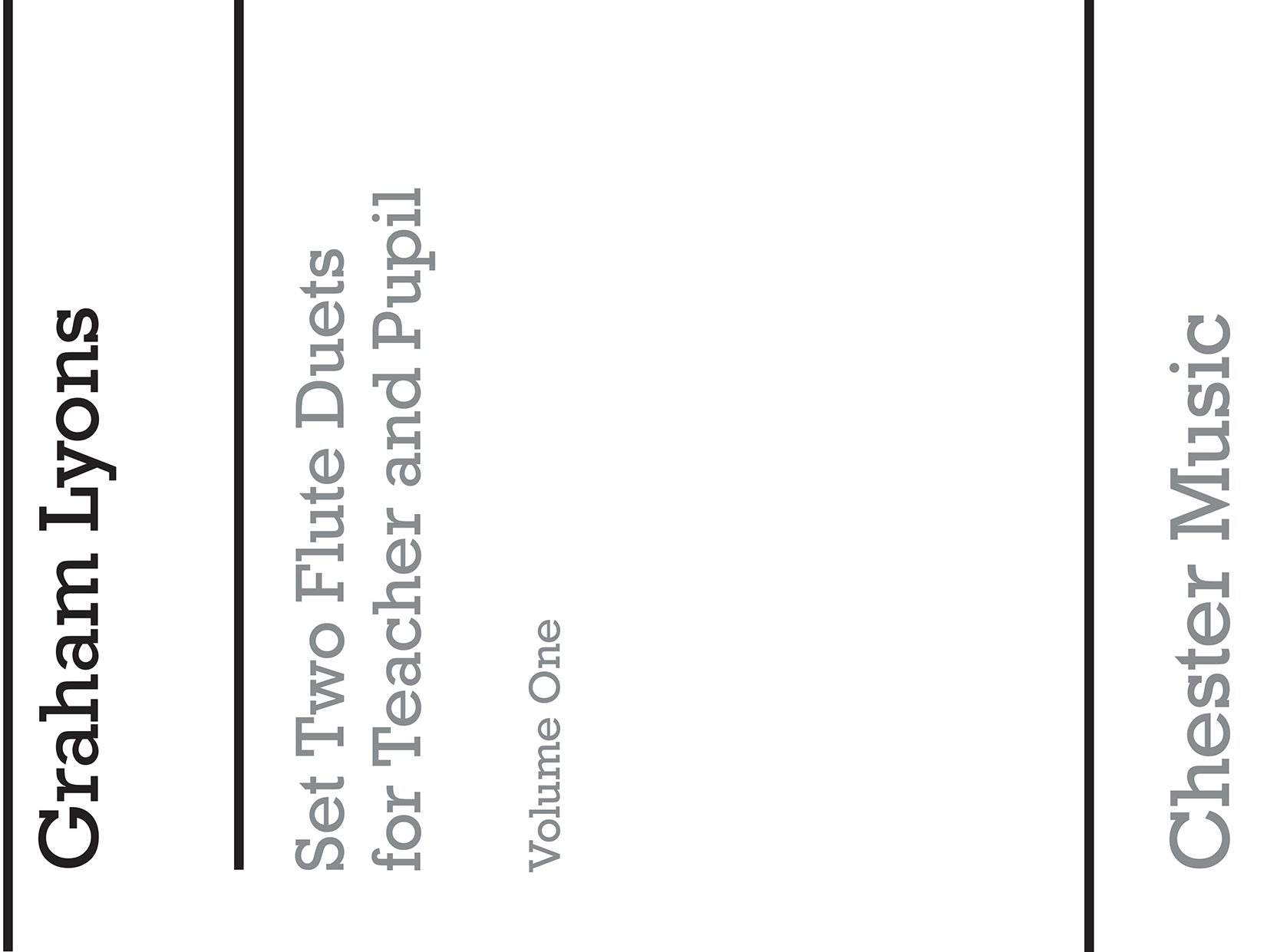Set Two Flute Duets For Teacher And Pupil Volume 1 de Graham Lyons, Livre pour duo de flûtes