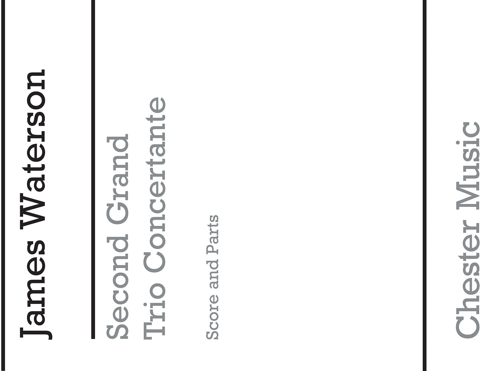 Second Grand Trio Concertante de James Waterson, Livre pour clarinette