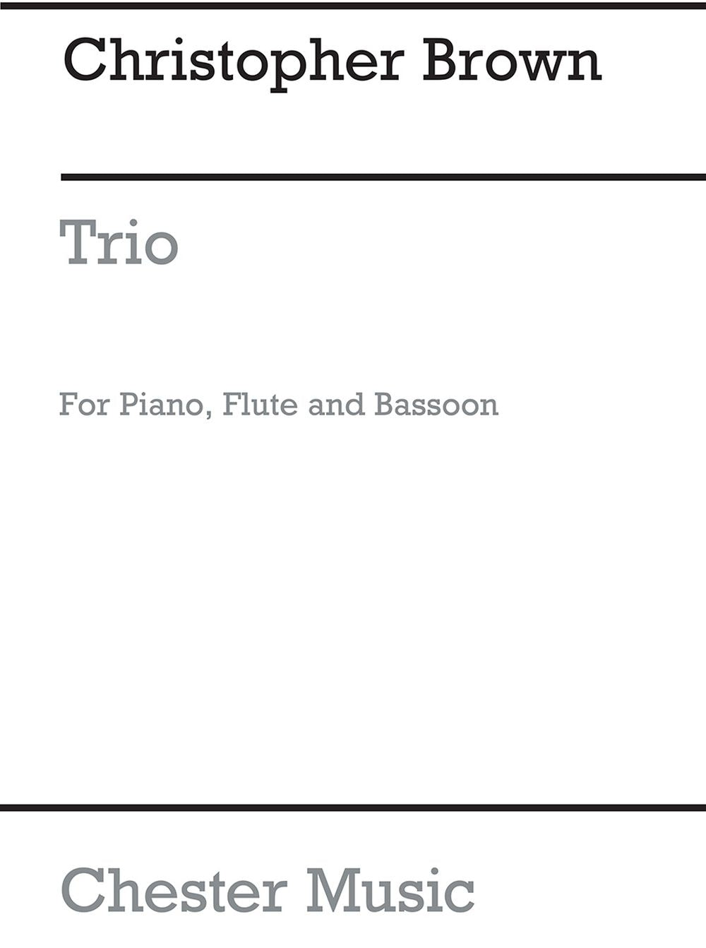 Trio Op.36a de Christopher Brown, Partition + parties pour ensemble de chambre