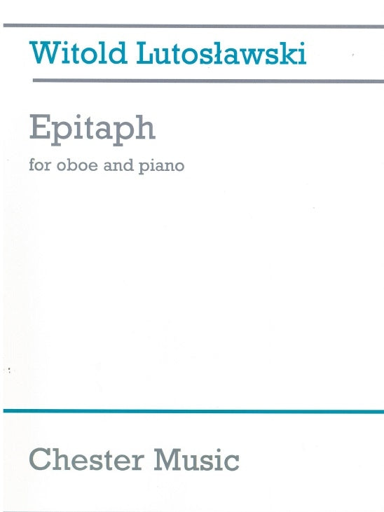 Epitaph de Witold Lutoslawski, Livre pour hautbois et Piano