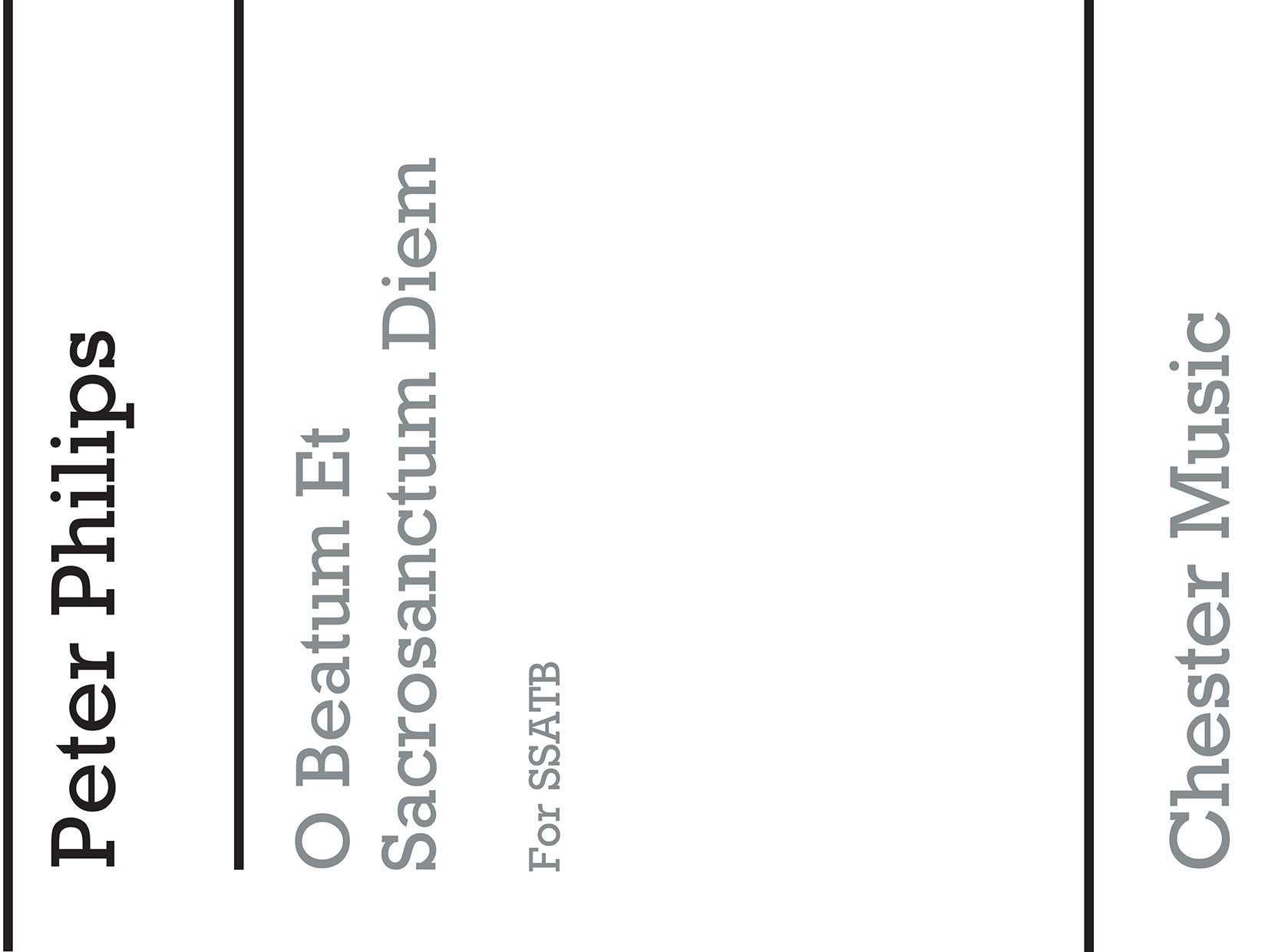 O Beatum Et Sacrosanctum Diem SSATB de Peter Philips, Partition chorale pour sATB