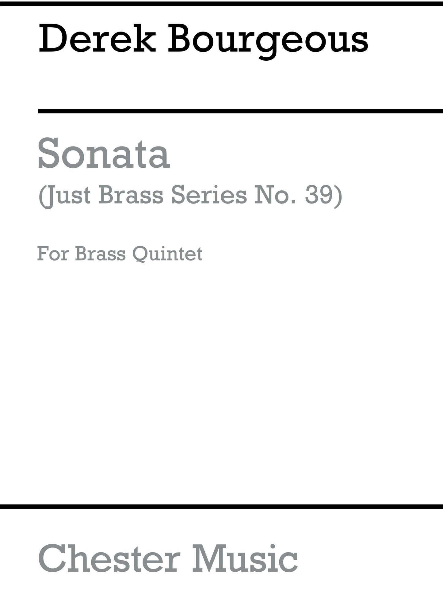 Sonata For Brass Quintet de Derek Bourgeois, Partition + parties pour quintette de cuivres