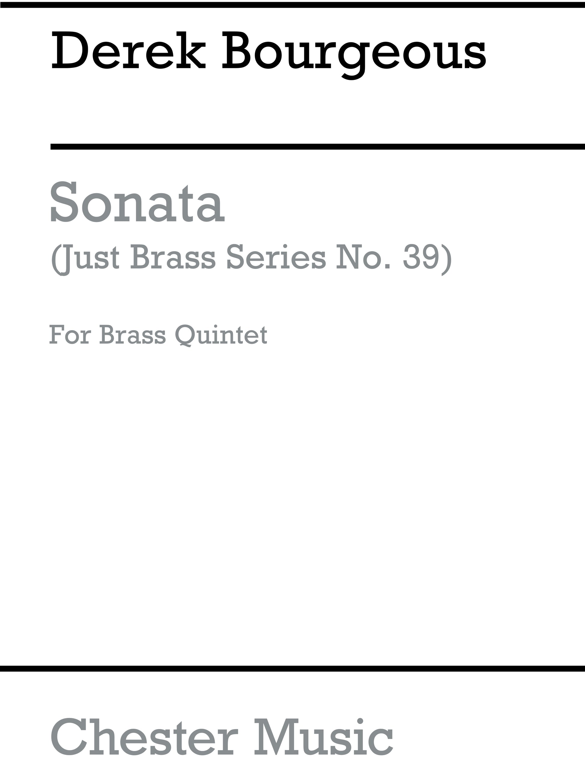 Sonata For Brass Quintet de Derek Bourgeois, Partition + parties pour quintette de cuivres