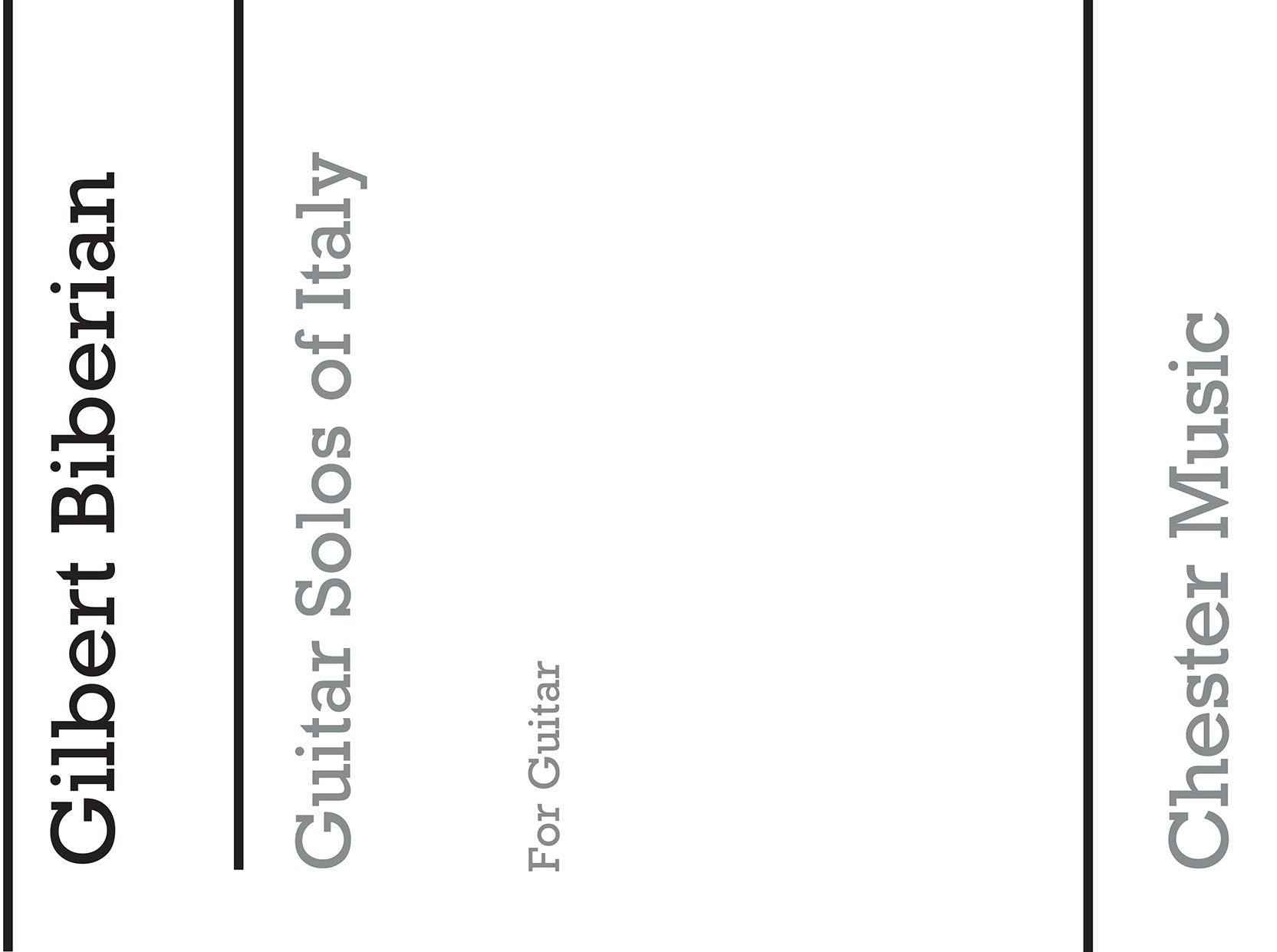 Guitar Solos From Italy, Livre pour guitare