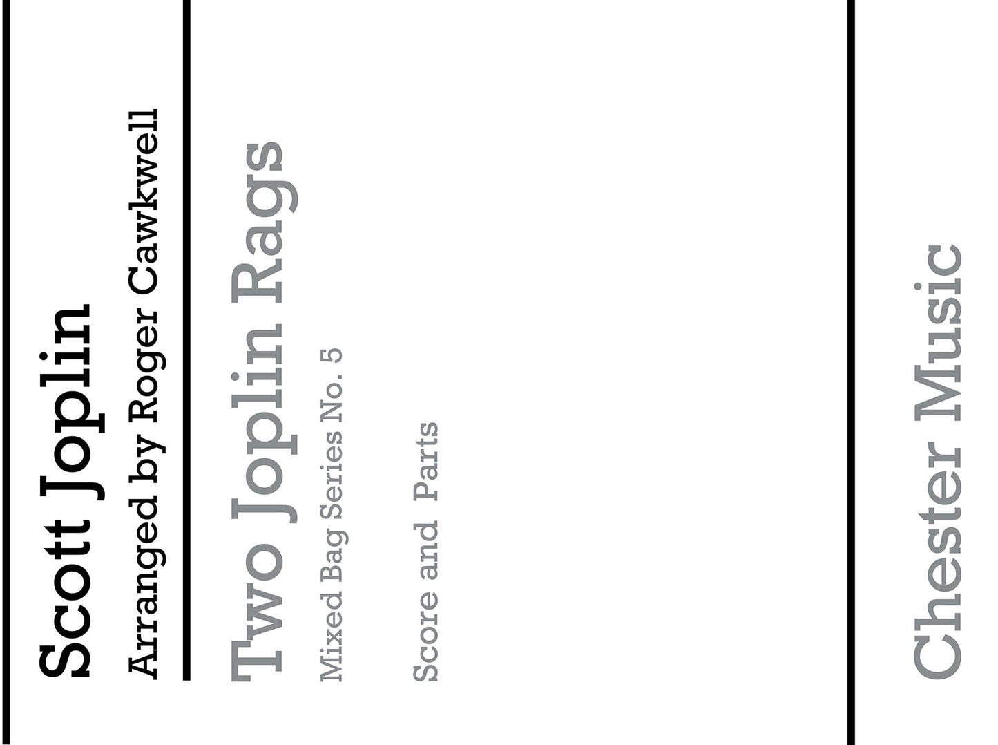 Two Rags de Scott Joplin, Partition + parties pour ensemble à vent
